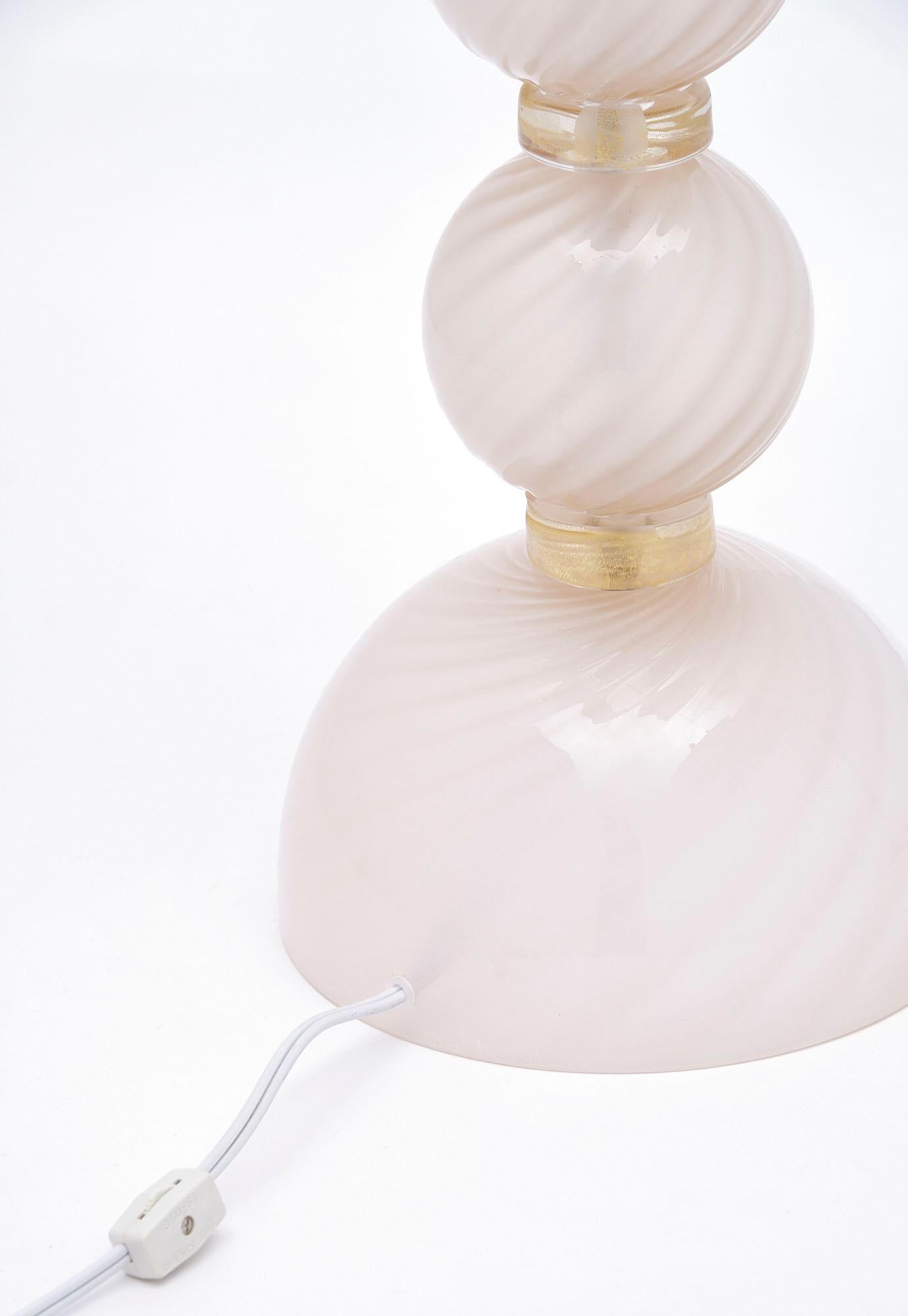 Murano Glass Pink Lamps 1