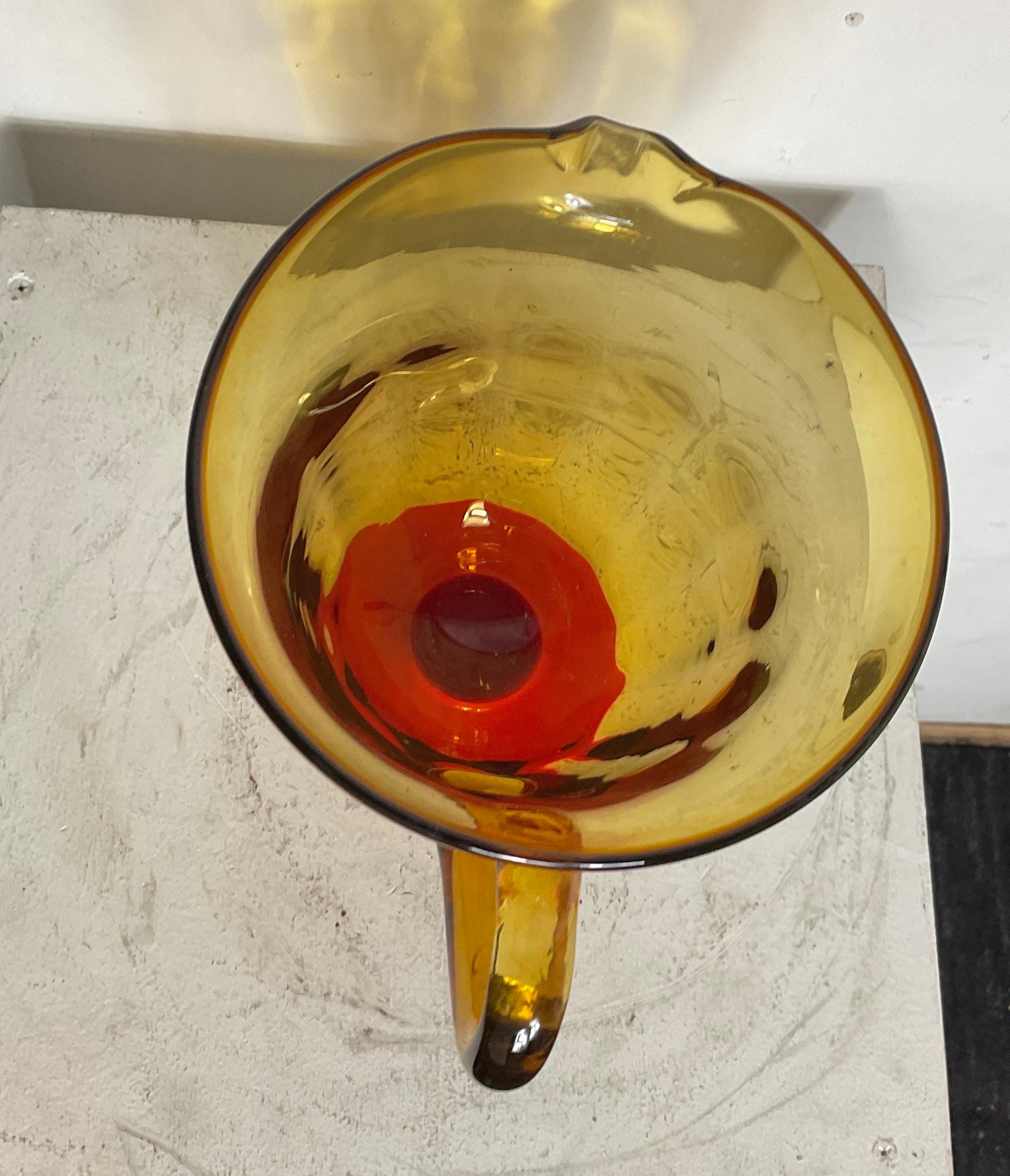 Murano glass pitcher attributable to Vittorio Zecchin, 1930 For Sale 5