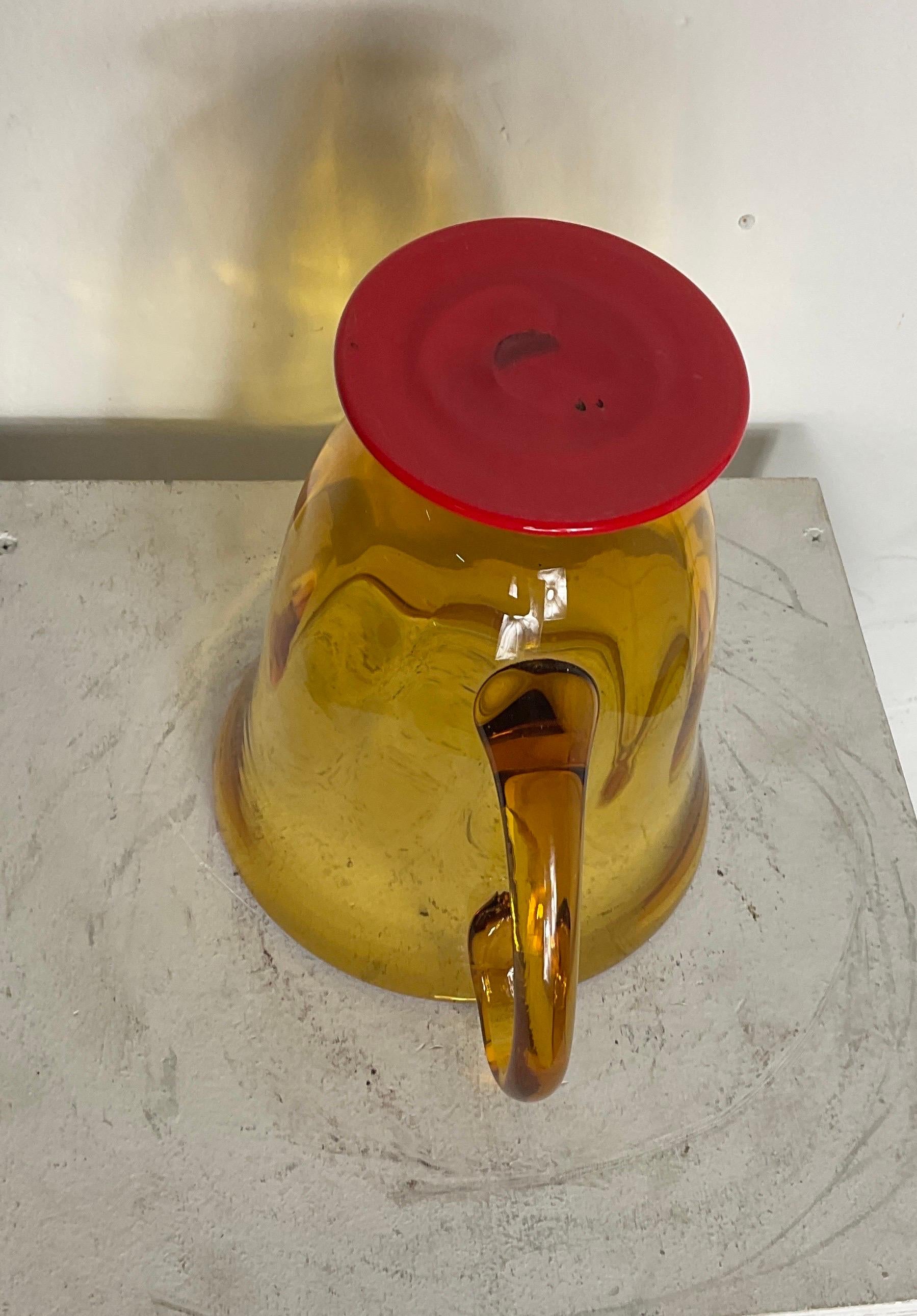 Murano glass pitcher attributable to Vittorio Zecchin, 1930 For Sale 6