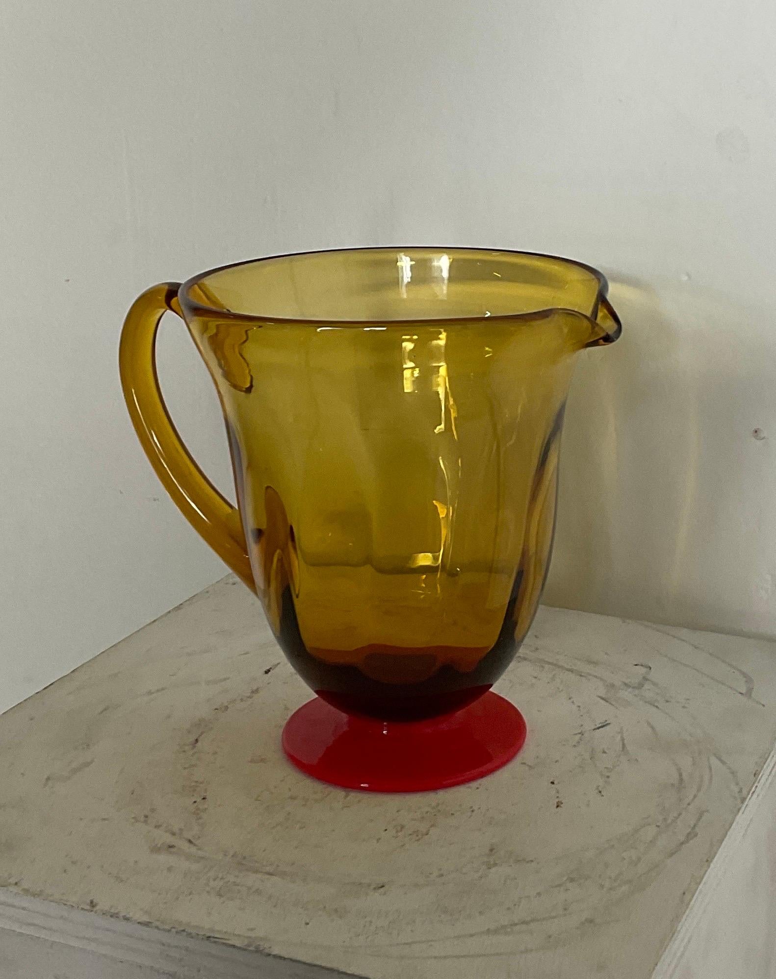 Murano glass pitcher attributable to Vittorio Zecchin, 1930 For Sale 1