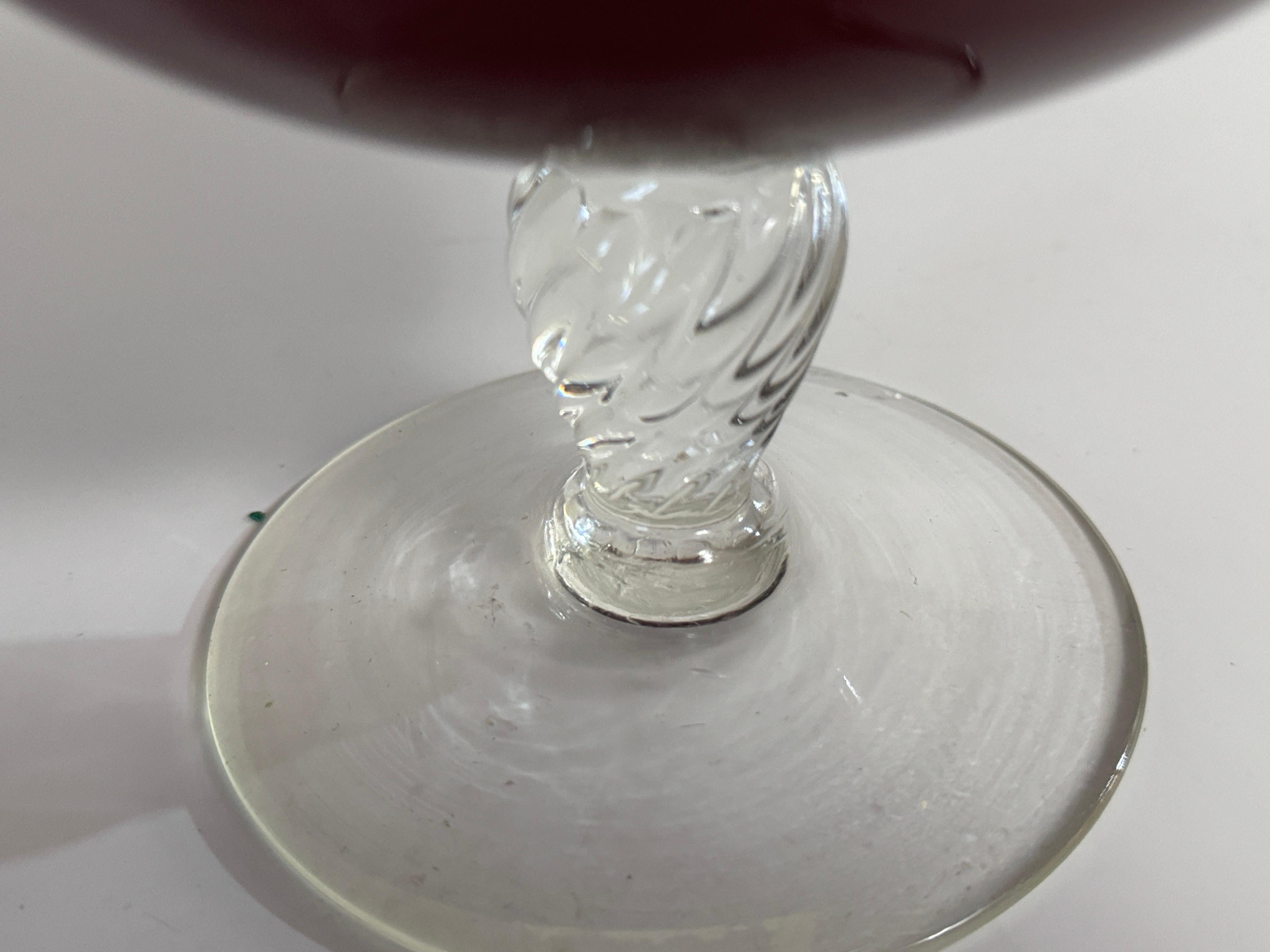 Muranoglas  Krug mit Griff Twisted Glass Handle Lila  Farbe Italien 20. im Angebot 4