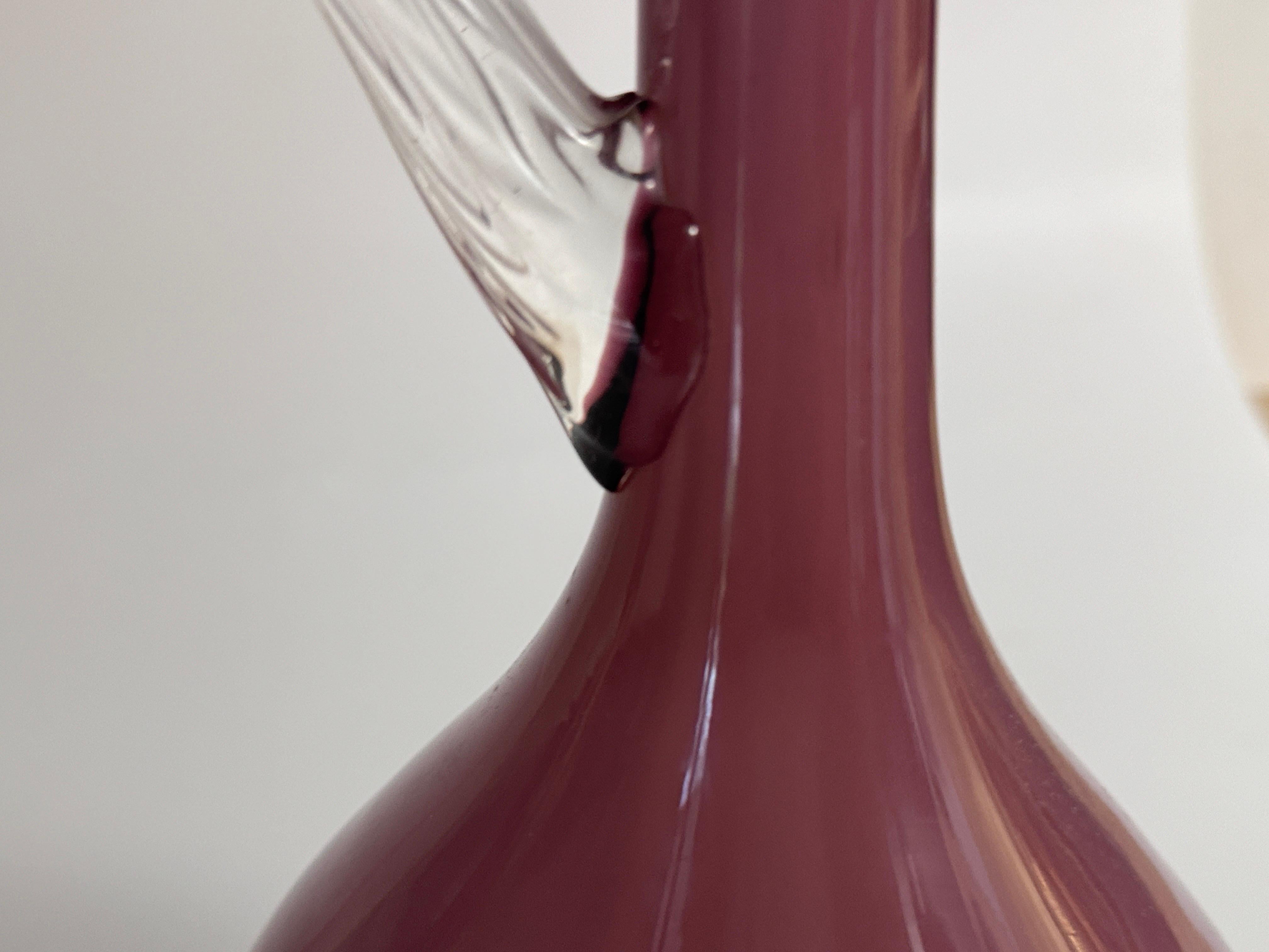 Muranoglas  Krug mit Griff Twisted Glass Handle Lila  Farbe Italien 20. im Angebot 2