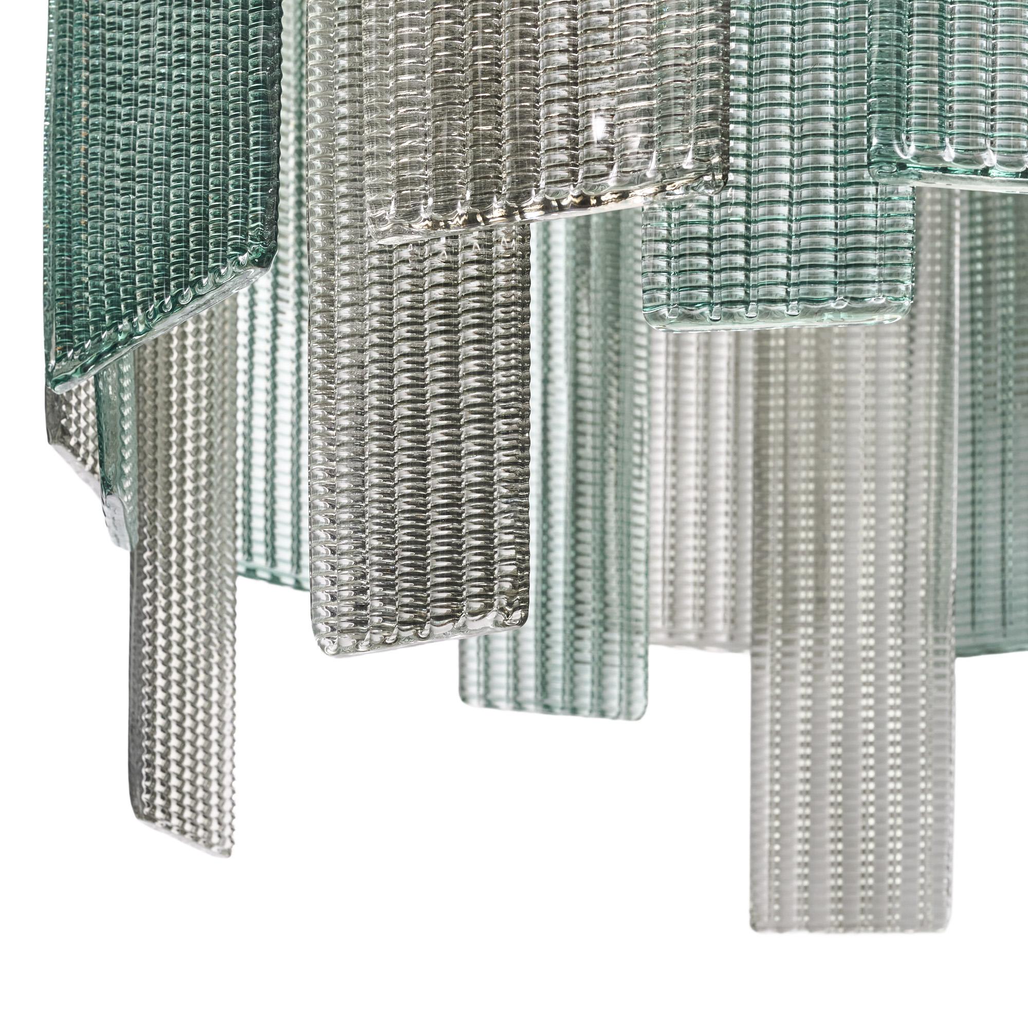Murano Glass Placche Chandelier In New Condition For Sale In Austin, TX
