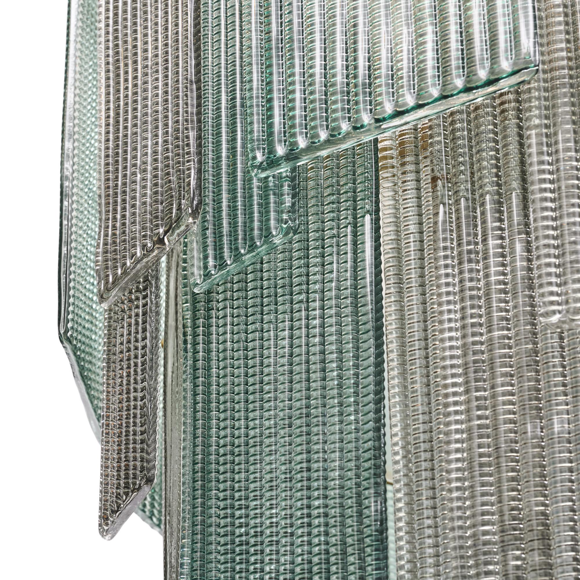 Contemporary Murano Glass Placche Chandelier For Sale