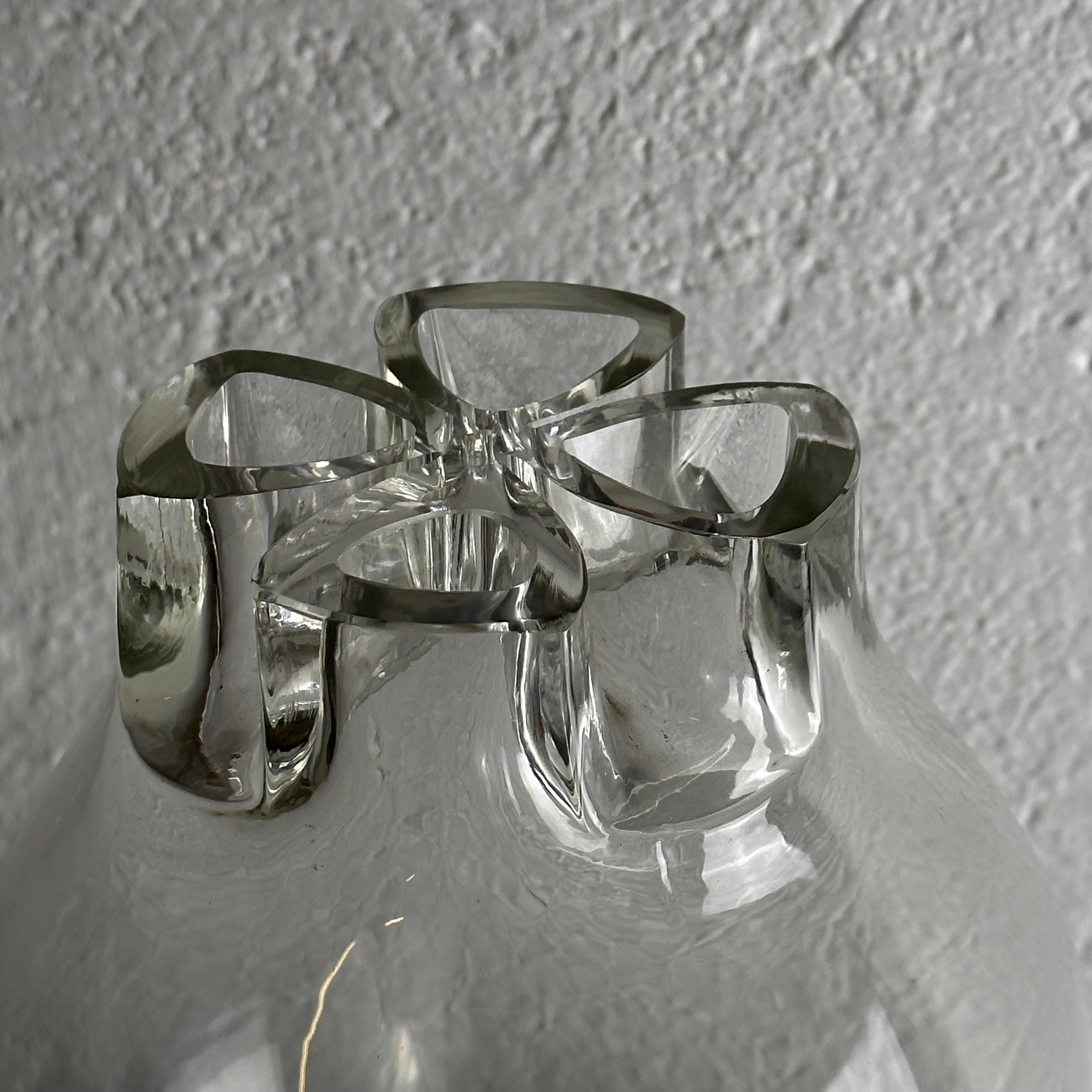 Late 20th Century Murano Glass Planter by Alfredo Barbini, Barbini Murano Glassworks, Signed, 1970 For Sale