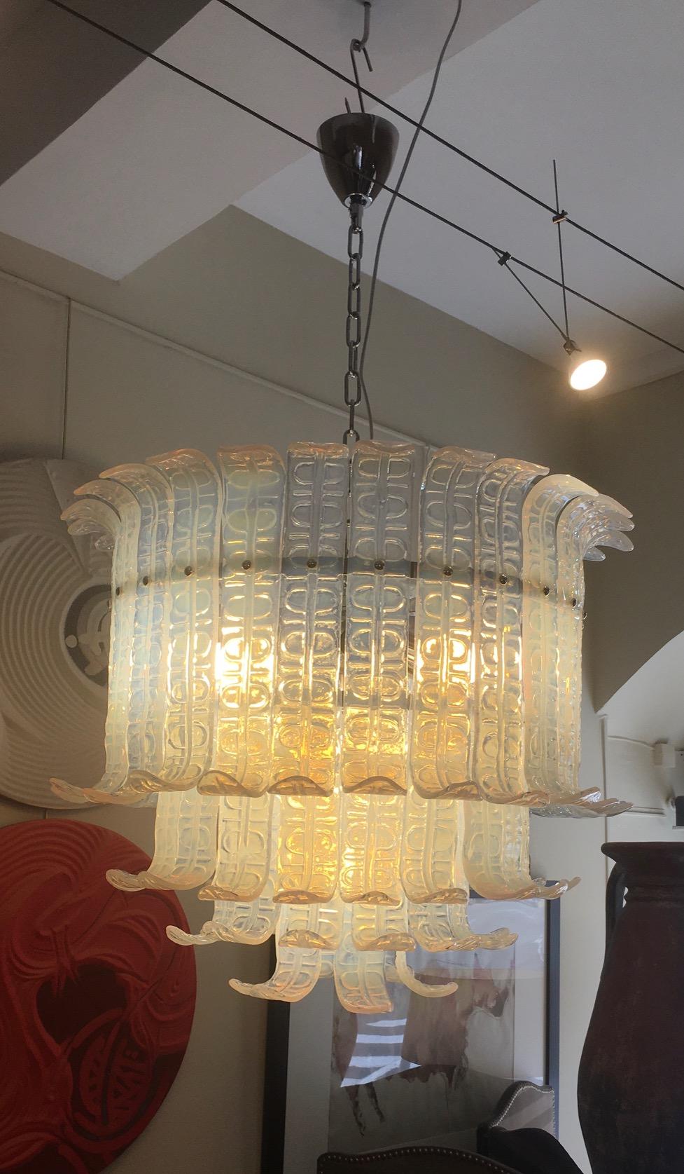 Murano Glass Plate Light, Italy, XXth For Sale 2