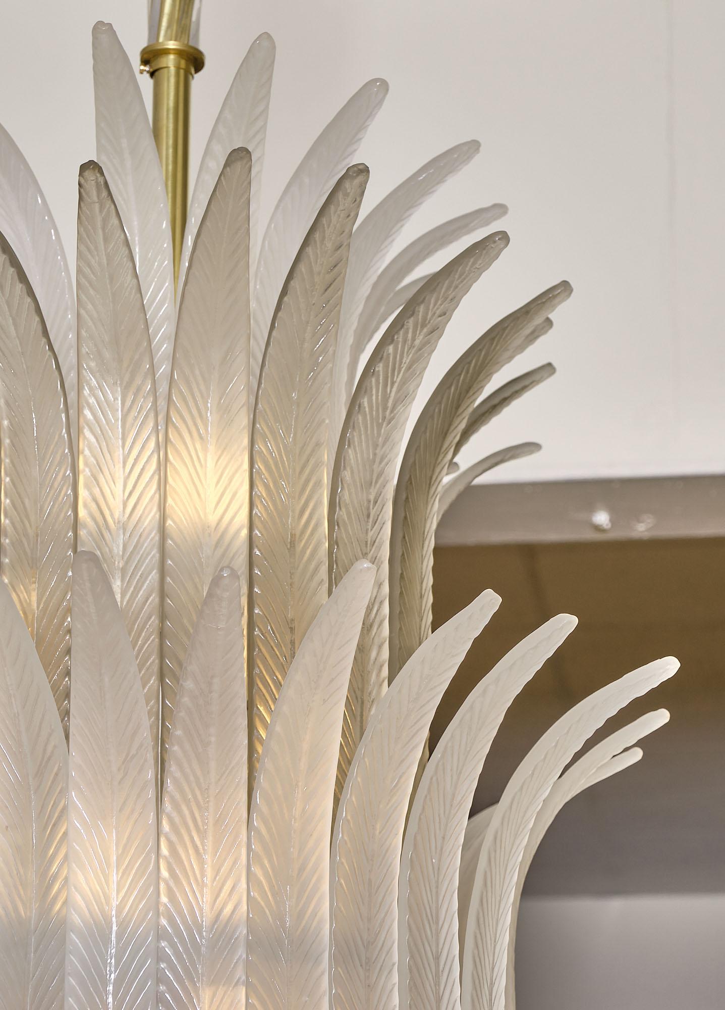 Contemporary Murano Glass “Plume” Chandelier For Sale