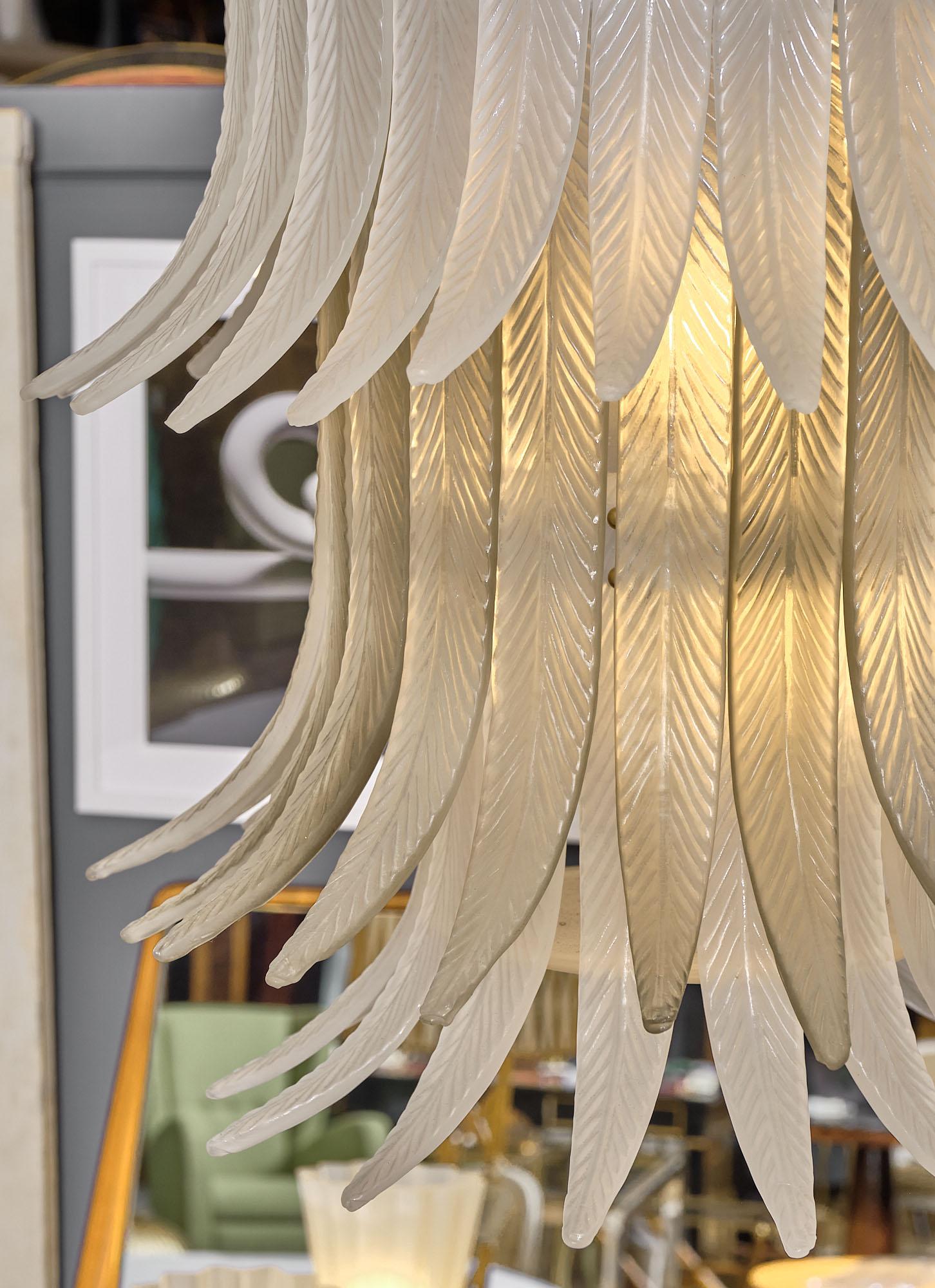 Murano Glass “Plume” Chandelier For Sale 1