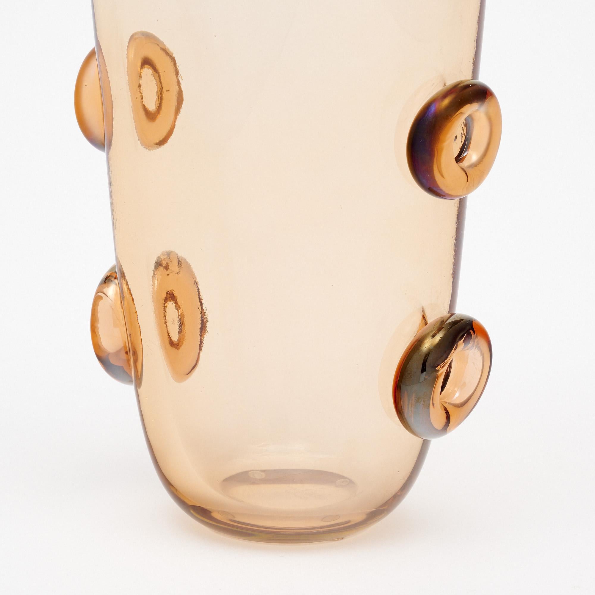 Vase en verre de Murano Pois Topaz Neuf - En vente à Austin, TX