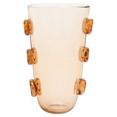 Murano Glass “Pois” Topaz Vase