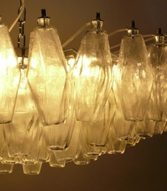 Murano Glass Poliedri Chandelier Attributed to Venini