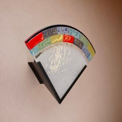 Lampes murales post-modernistes en verre de Murano de Zonca, Italie, années 1980