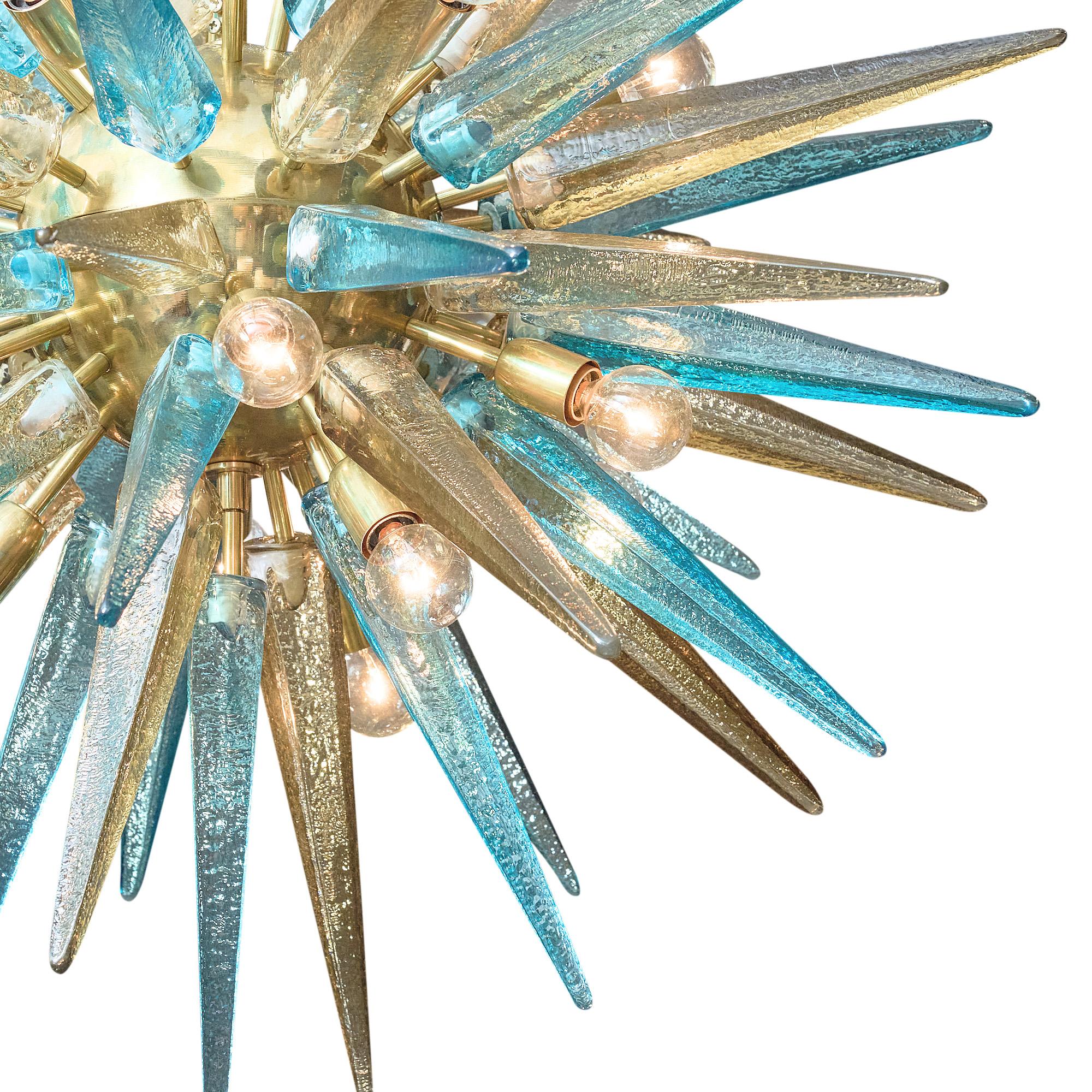 Mid-Century Modern Murano Glass Prism Sputnik For Sale
