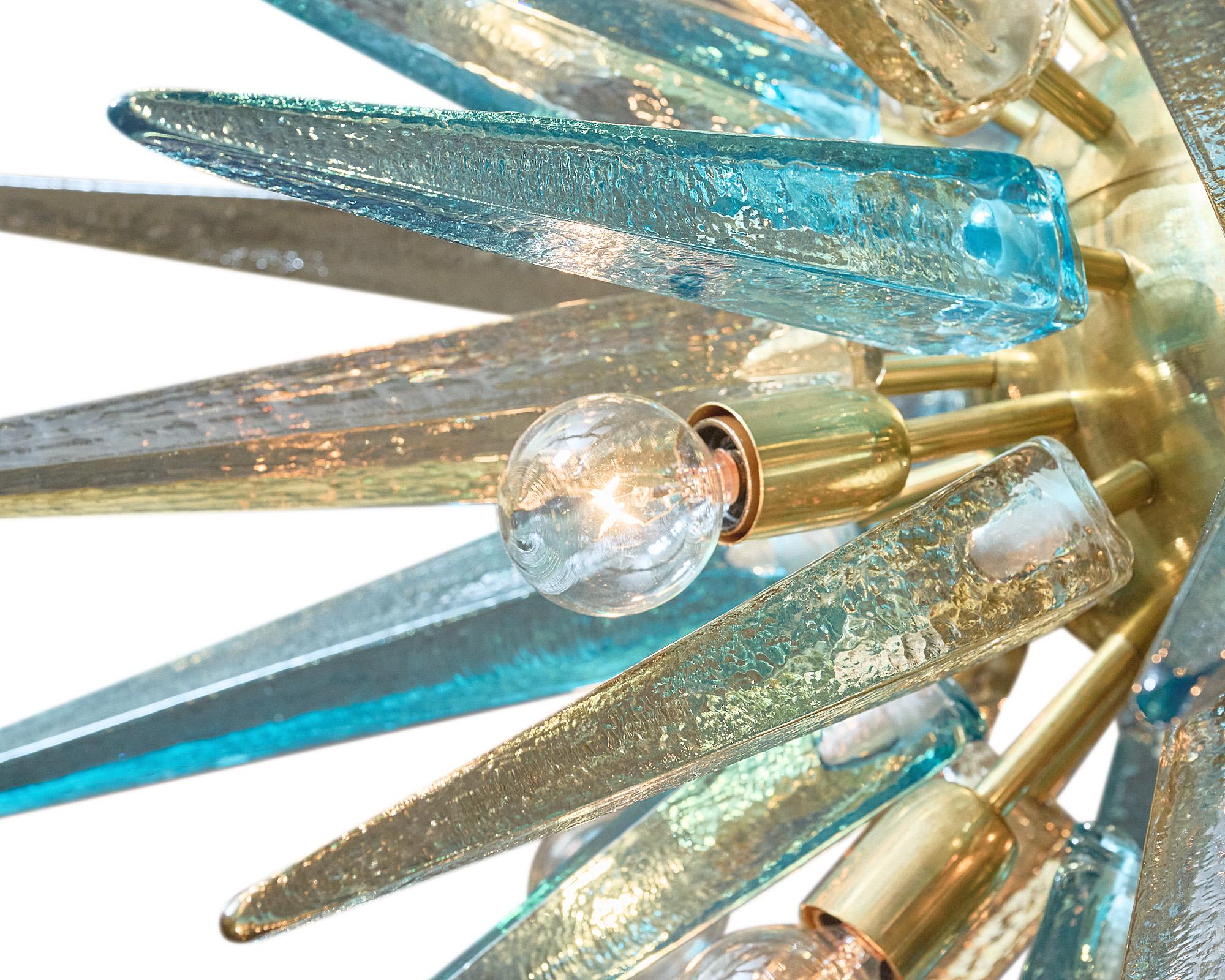 Contemporary Murano Glass Prism Sputnik For Sale