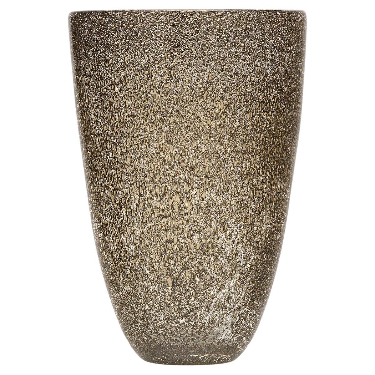 Murano Glass Pulegoso Vase For Sale
