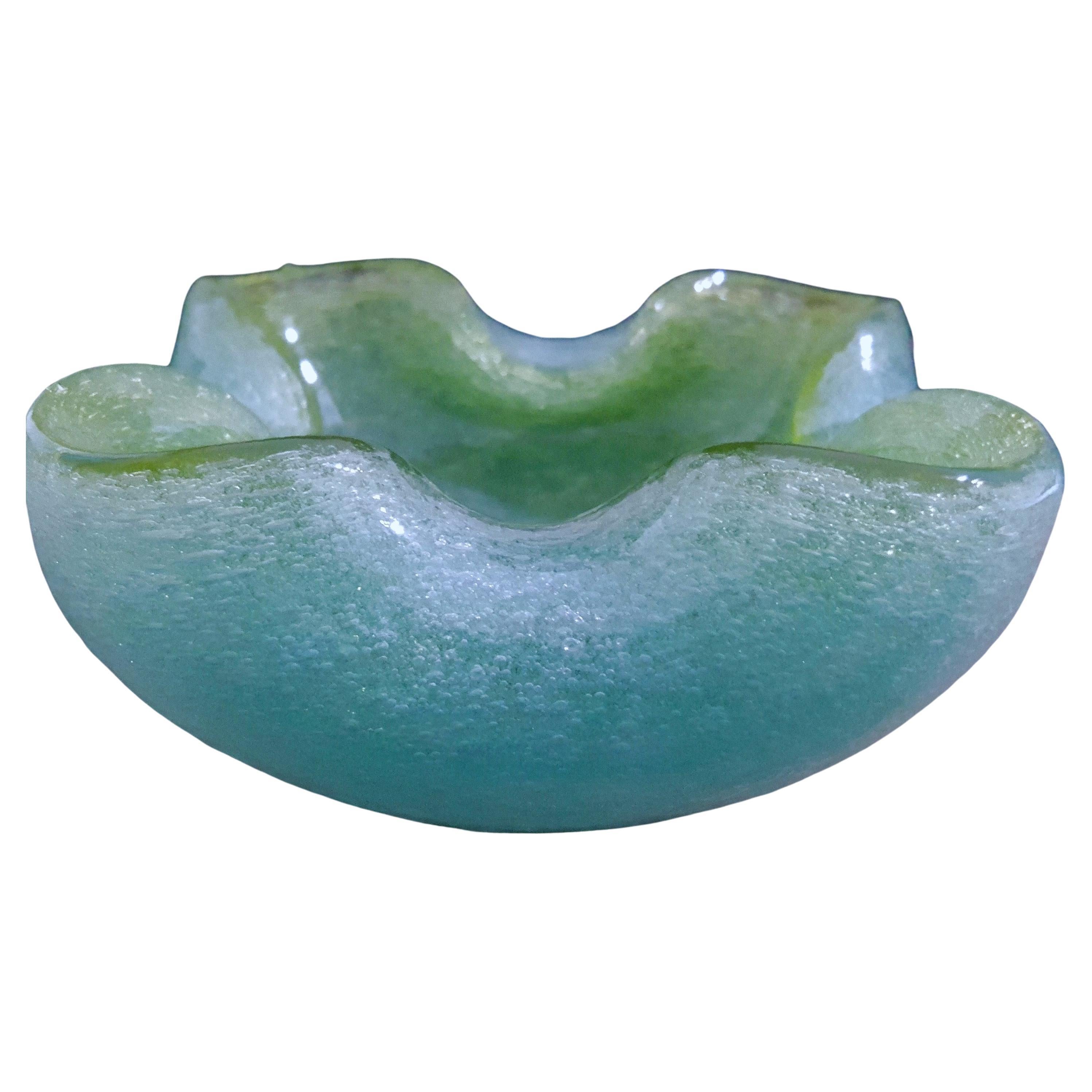 Murano Glass Pulegoso Vintage Bowl, Seguso