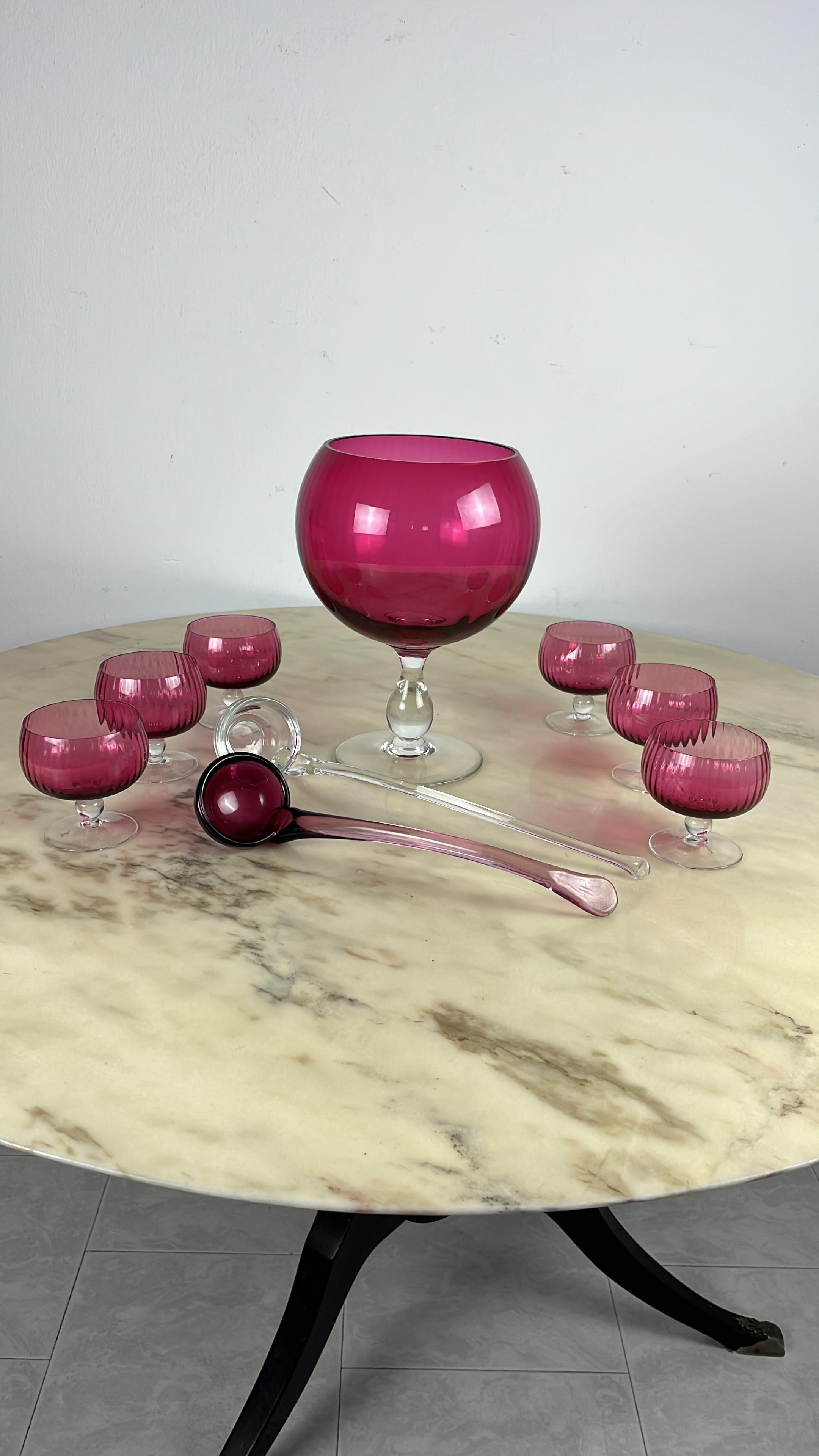 Other Murano Glass Punch or Sangria Set 1940s For Sale
