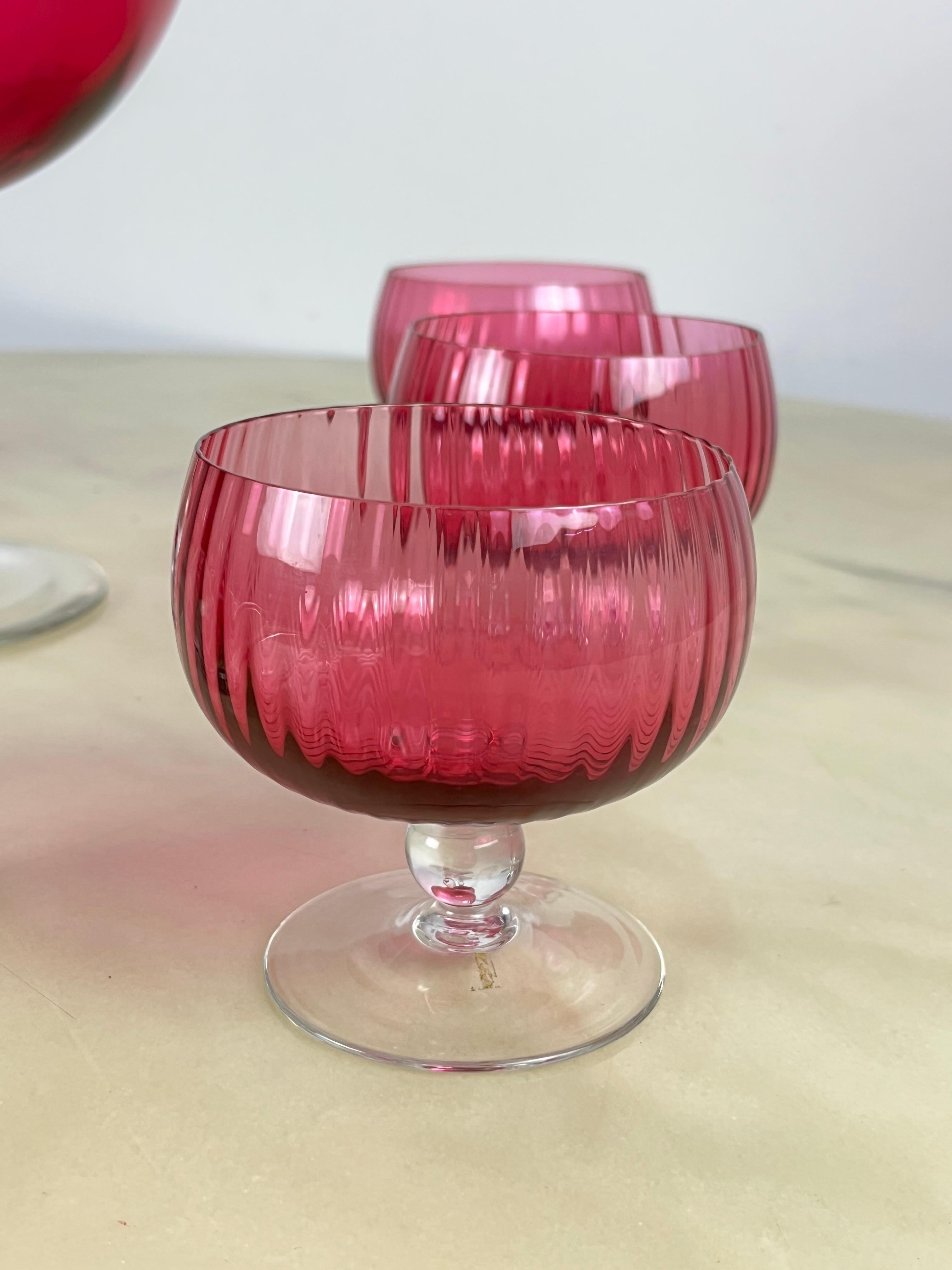Mid-20th Century Murano Glass Punch or Sangria Set 1940s For Sale