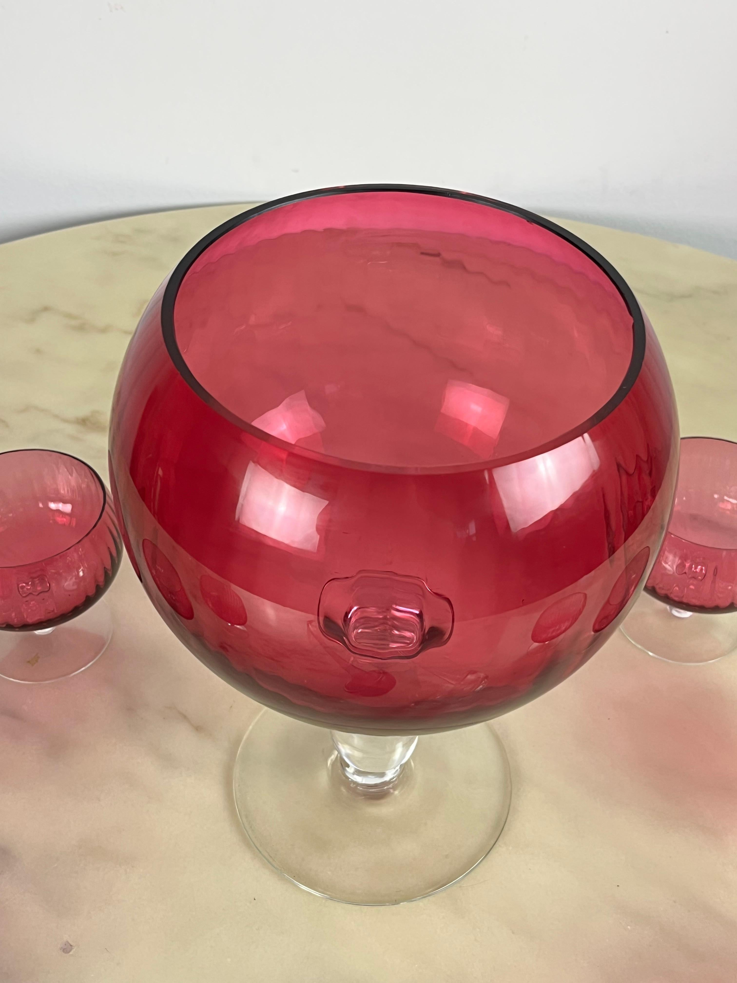 Murano Glass Punch or Sangria Set 1940s For Sale 1