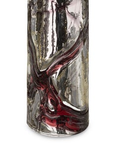 Murano Glass Purple and Mirrored Glass Lamps