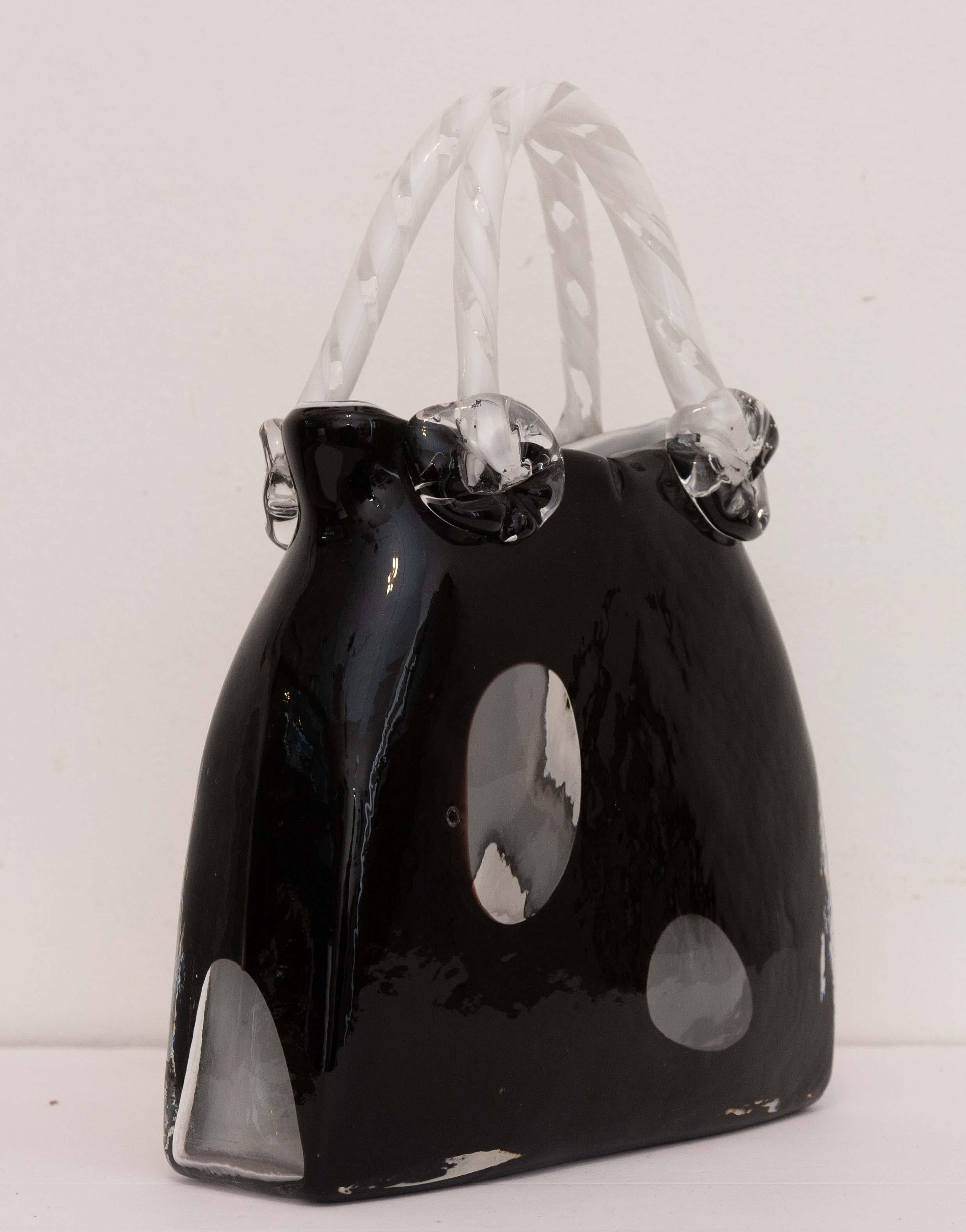 glass handbag vase