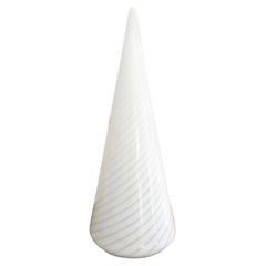 Murano Glass Pyramid Table Lamp Vintage 1970, Design