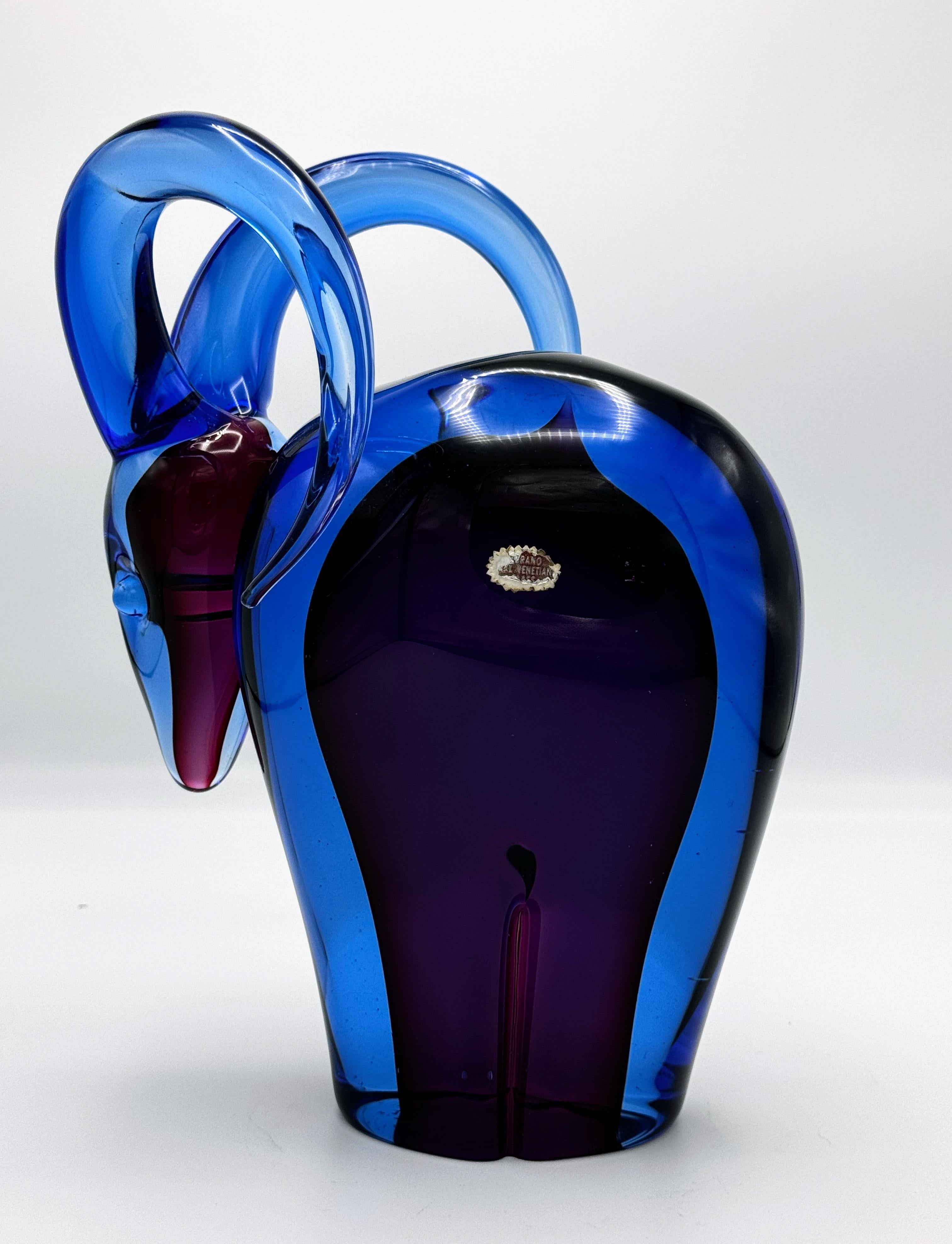 Murano Glass Ram attributed to Flavio Poli 4