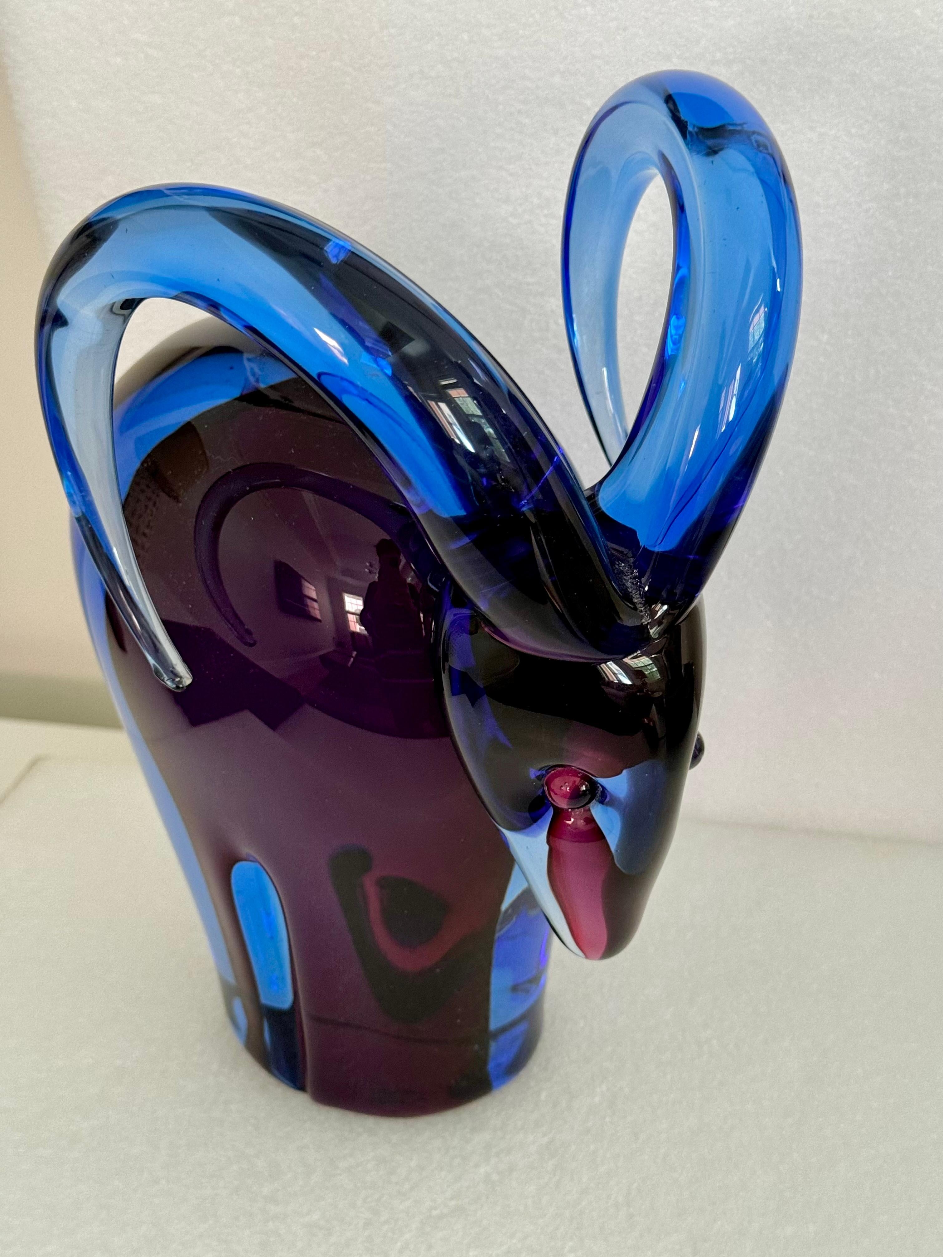 20th Century Murano Glass Ram attributed to Flavio Poli
