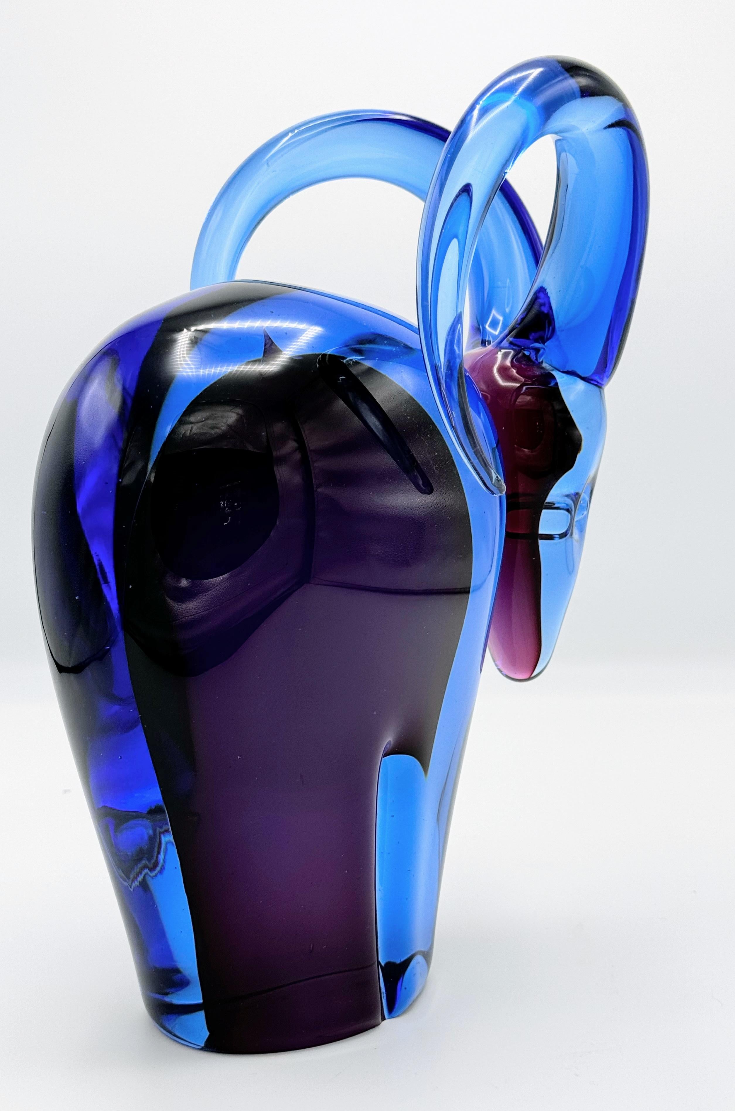 italien Sculpture bélier en verre de Murano par Antonio Da Ros pour Cenedese, 1970 en vente