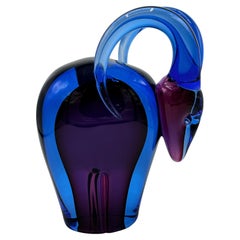 Escultura Carnero de cristal de Murano de Antonio da Ros para Cenedese, años 70