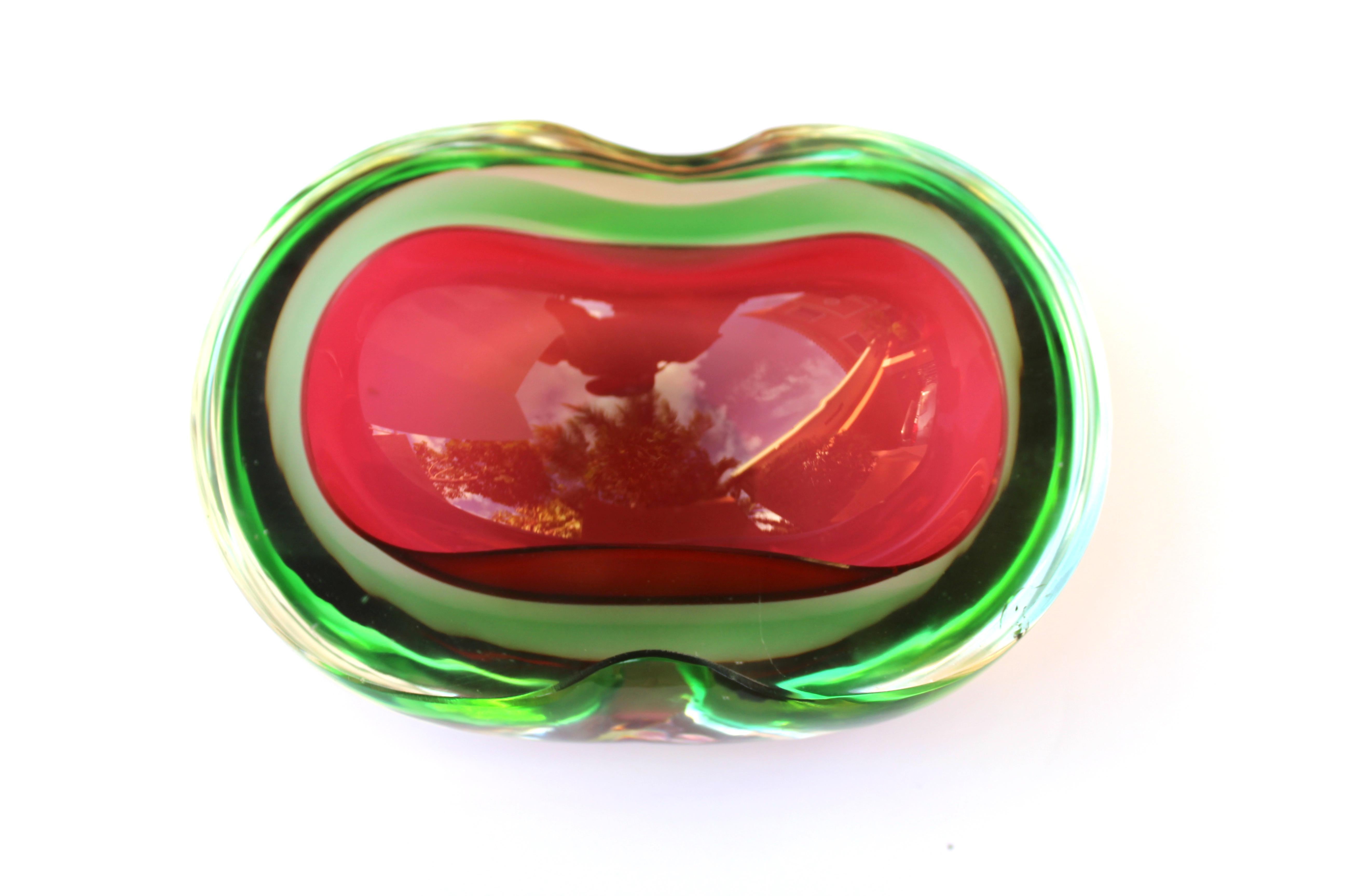 murano sommerso ashtray