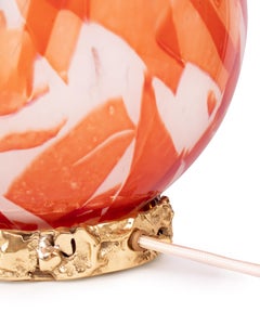 Murano Glass Red Crown Lamp by Stories of Italy