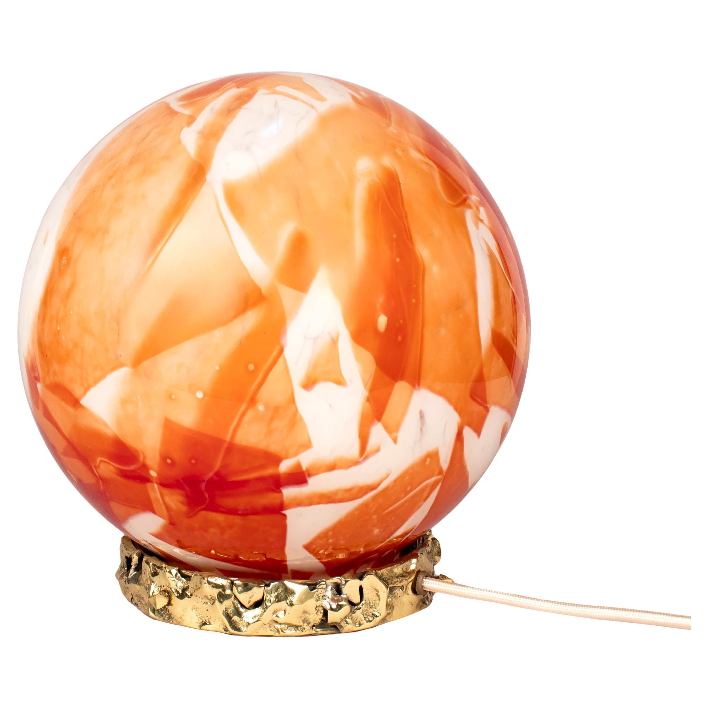 Murano Glass Red Crown Lamp by Stories of Italy For Sale