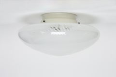 Murano Glass Reticello Flush Mount Light, circa 1960s