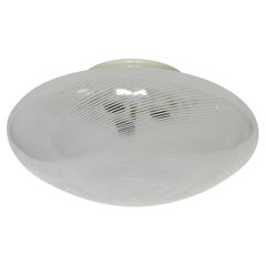 Murano Glass Reticello Flush Mount Light, circa 1960s