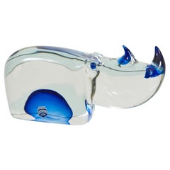 Rhinocéros en verre de Murano Designé par Antonio Da Ros pour Cenedese