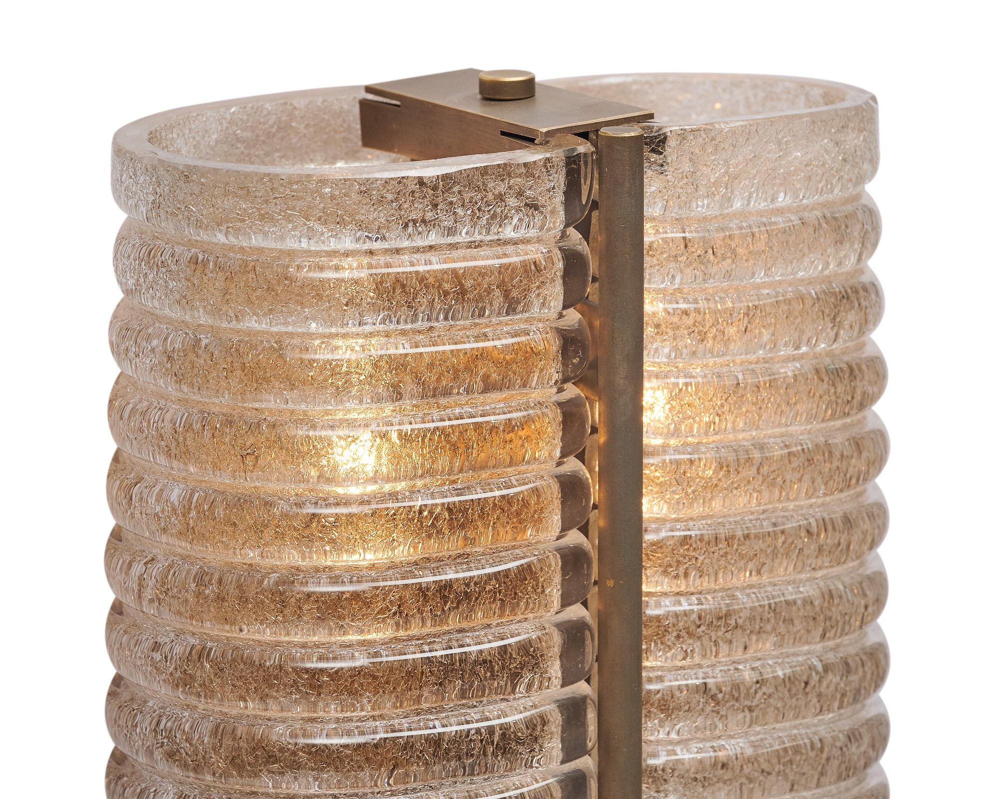 Murano Glass Ribbed Sconces In New Condition For Sale In Austin, TX