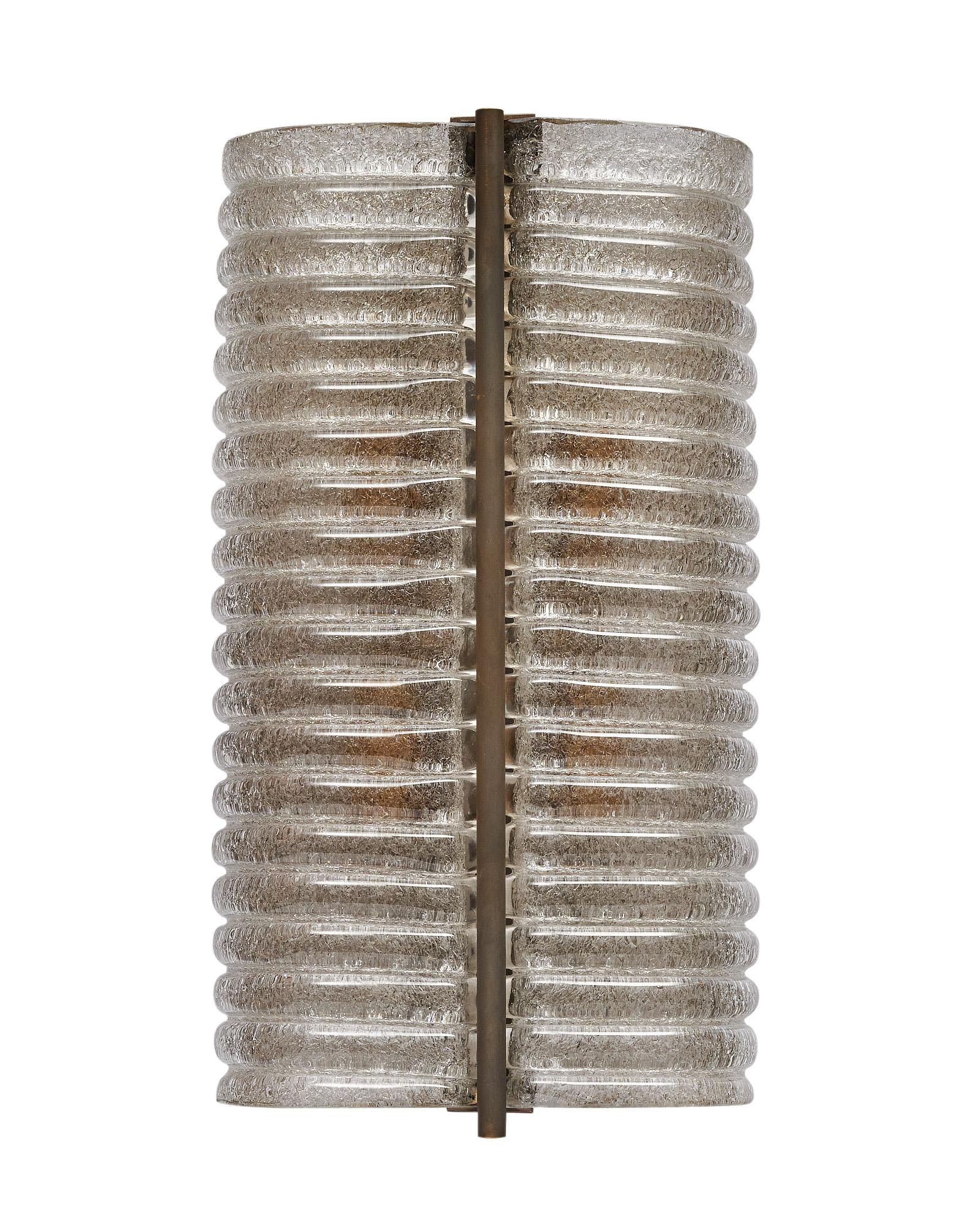 Murano Glass Ribbed Sconces For Sale 2