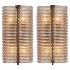 Murano Glass Ribbed Sconces