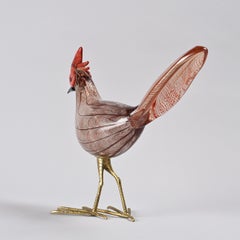 Murano glass rooster by Licio Zanetti, 1970s