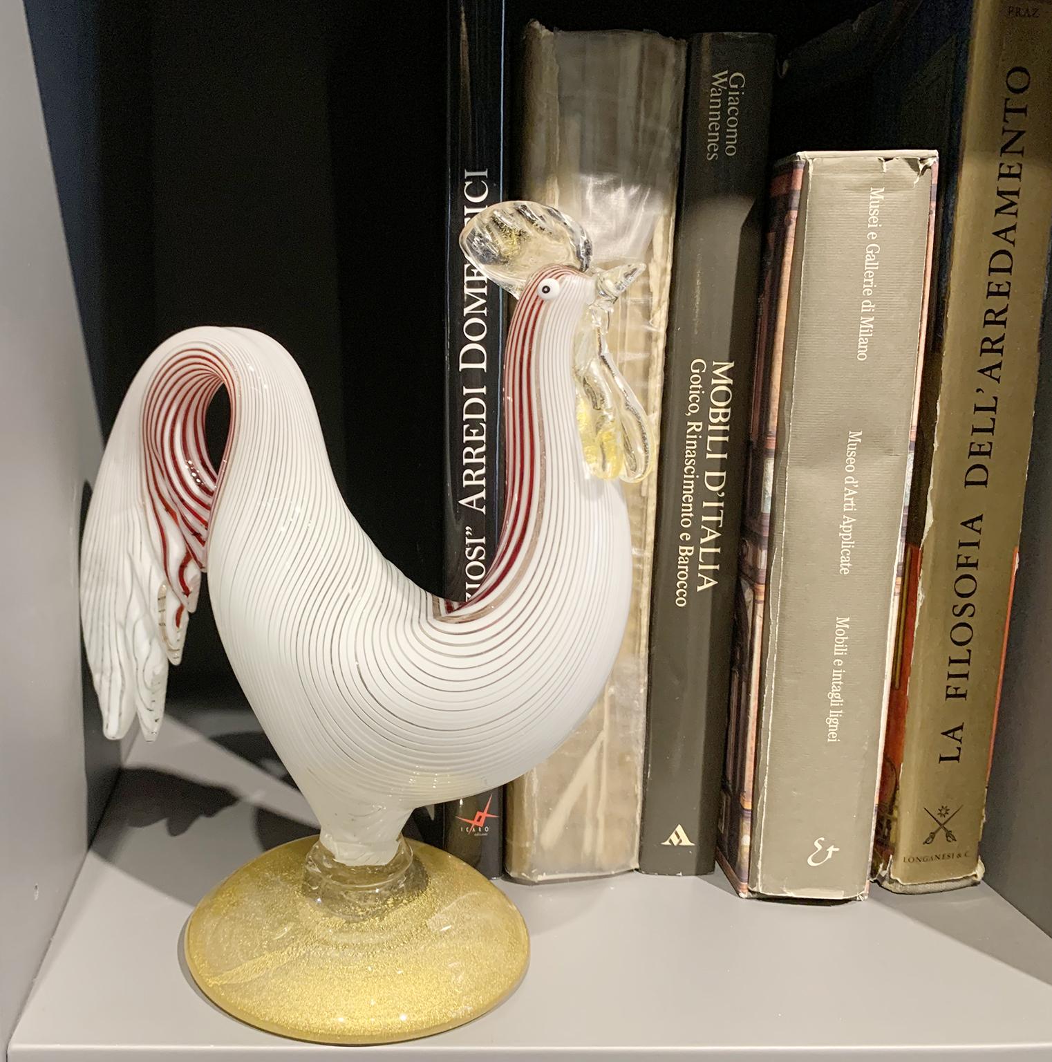 Murano Glass Rooster-Shaped Sculpture, Dino Martens, Venice Aureliano Toso, 1954 For Sale 6