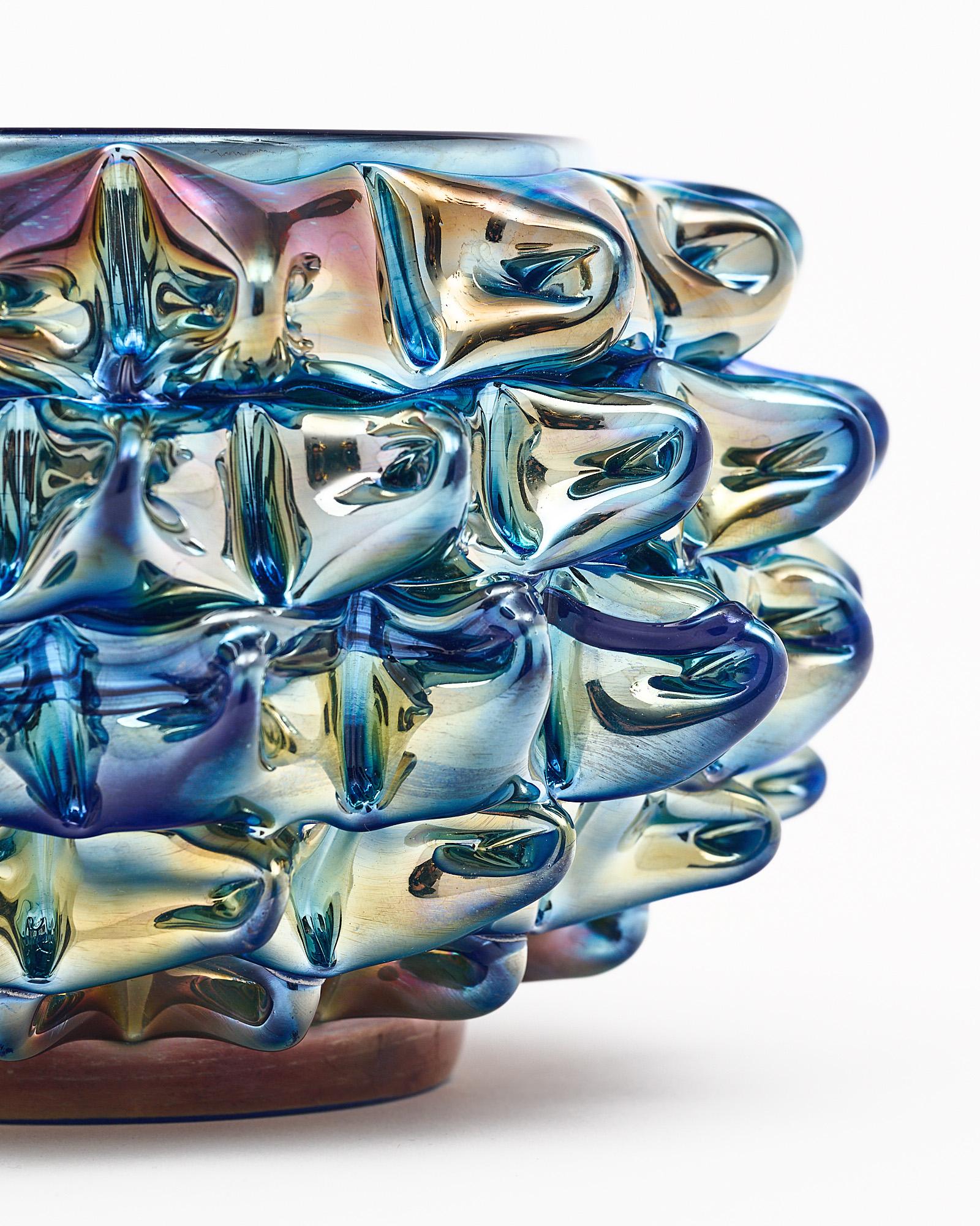 Murano Glass Rostrate Blue Bowls For Sale 2