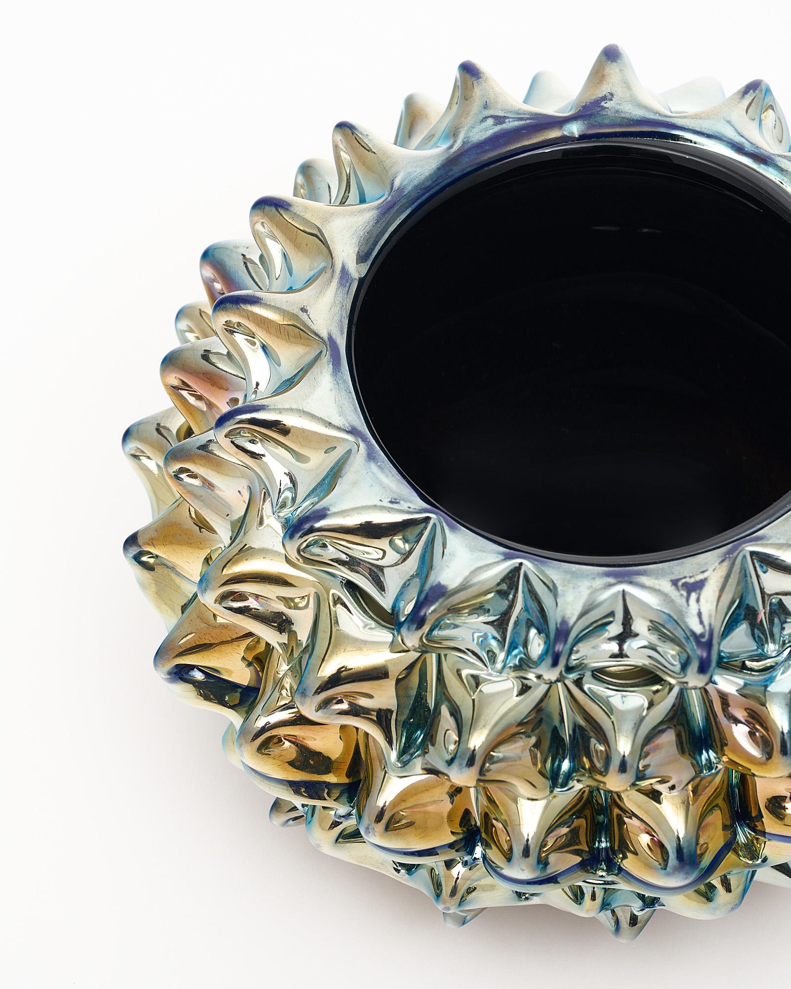 Contemporary Murano Glass Rostrate Bowl For Sale