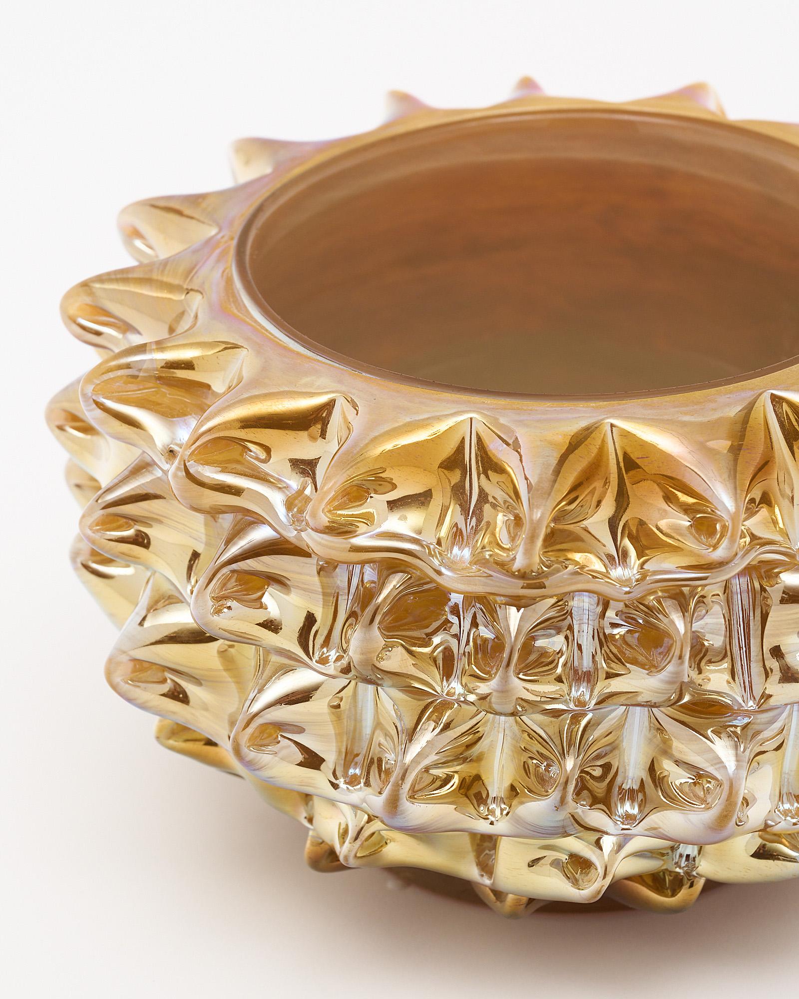 Murano Glas Rostrate Gold Schalen (21. Jahrhundert und zeitgenössisch) im Angebot