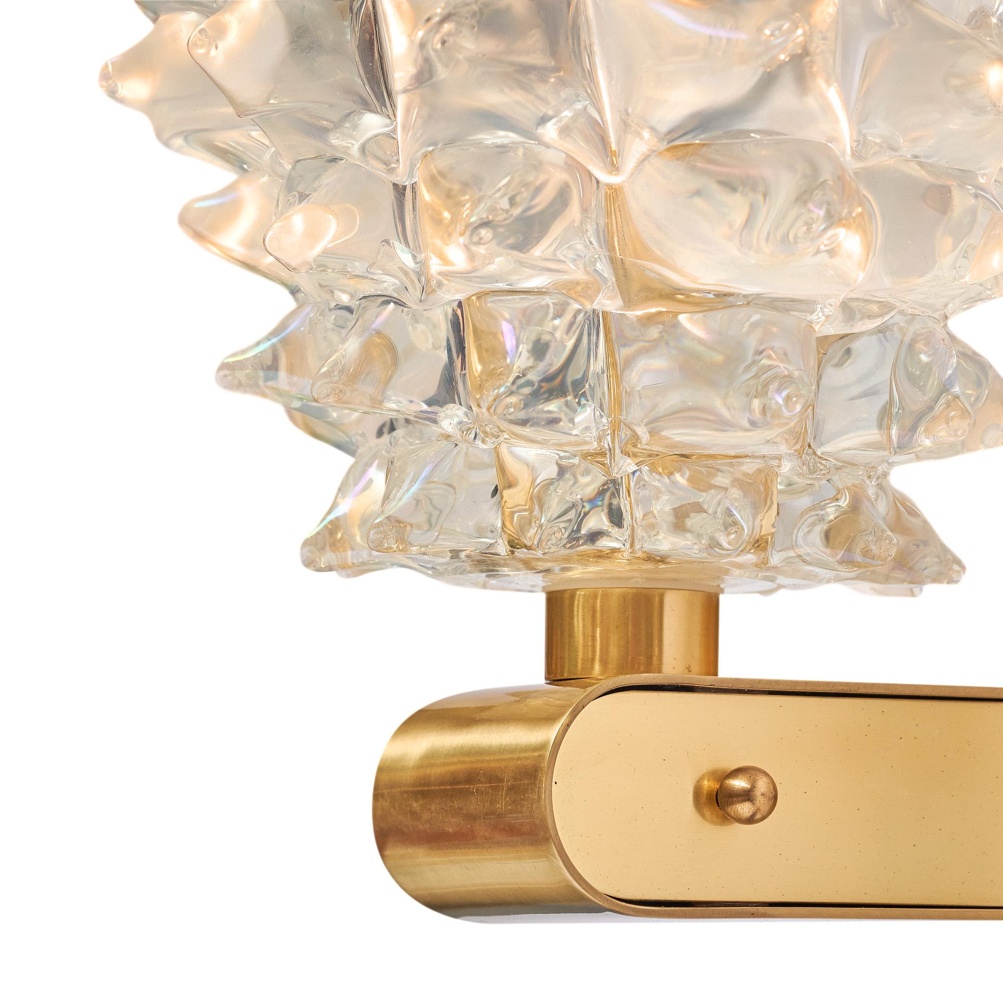 Murano Glass Rostrate Iridescent Sconces For Sale 2
