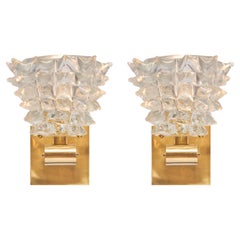 Murano Glass Rostrate Iridescent Sconces
