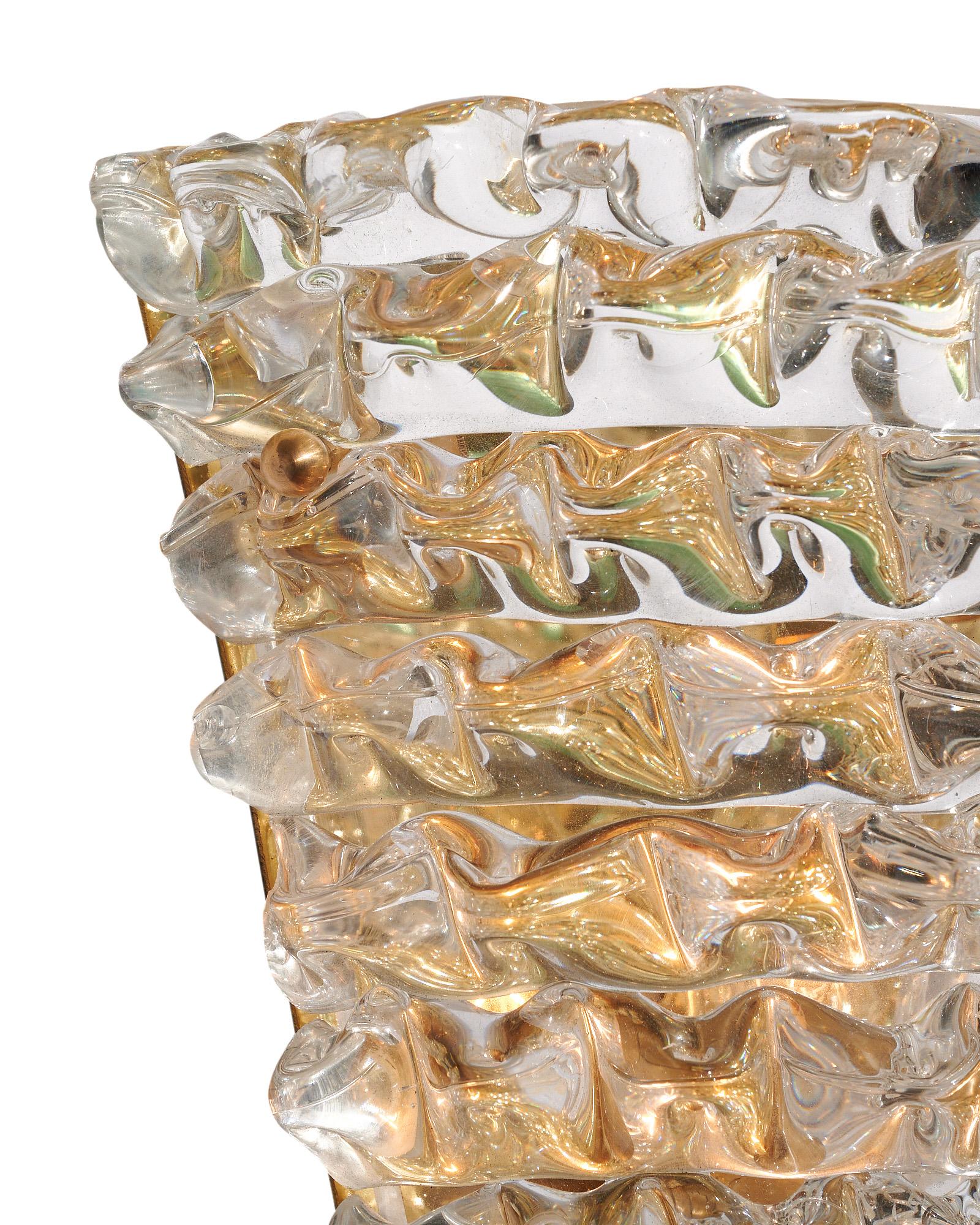 Murano Glass Rostrate Sconces In New Condition For Sale In Austin, TX