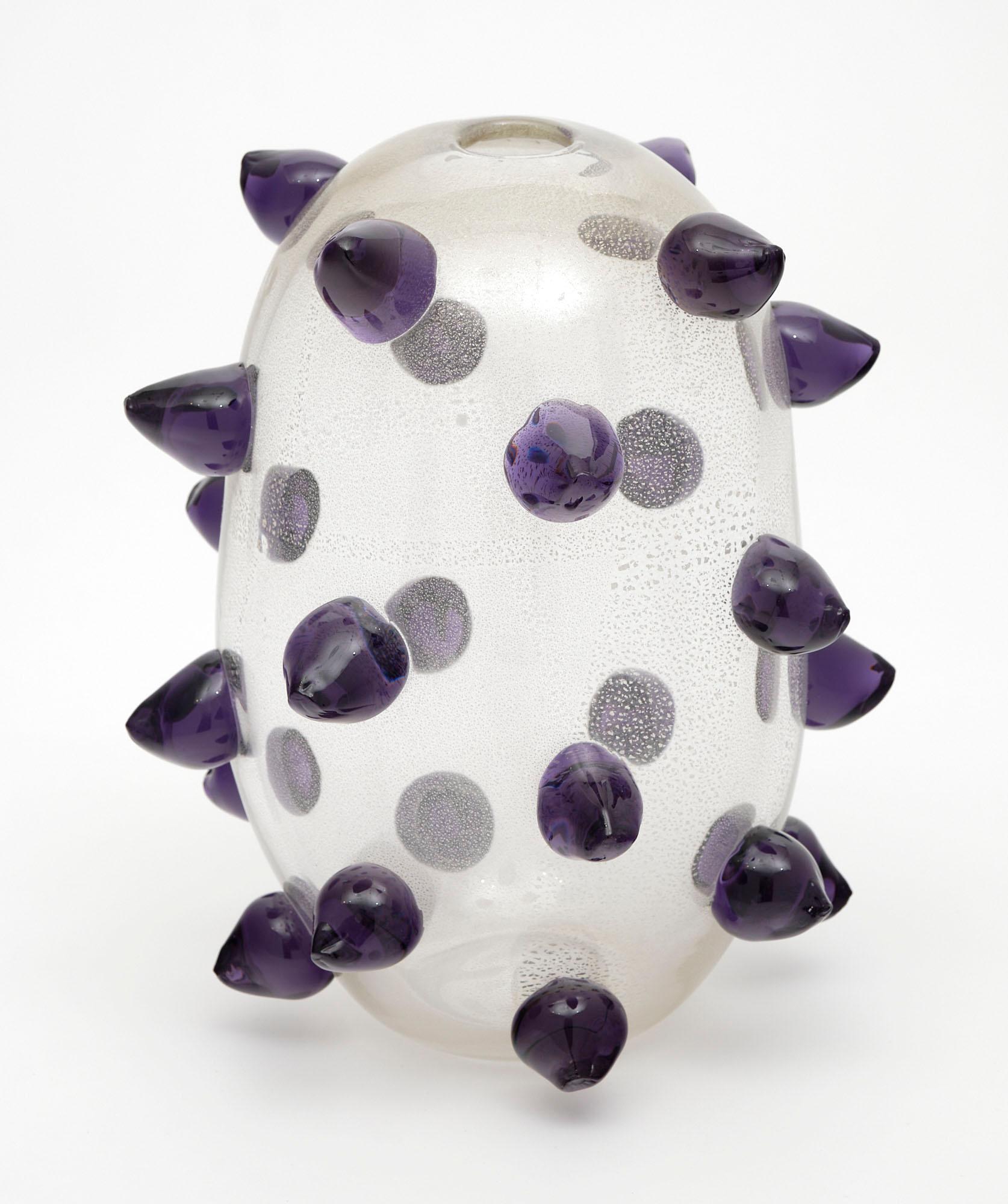 Contemporary Murano Glass “Rostrate” Vase For Sale