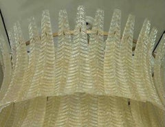Murano Glass Round Gold Color Mid-Century Chandelier and Pendant, 2020