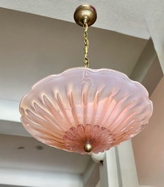 Murano Glas Rund Rosa Opaleszenz Glas Kronleuchter oder Anhänger